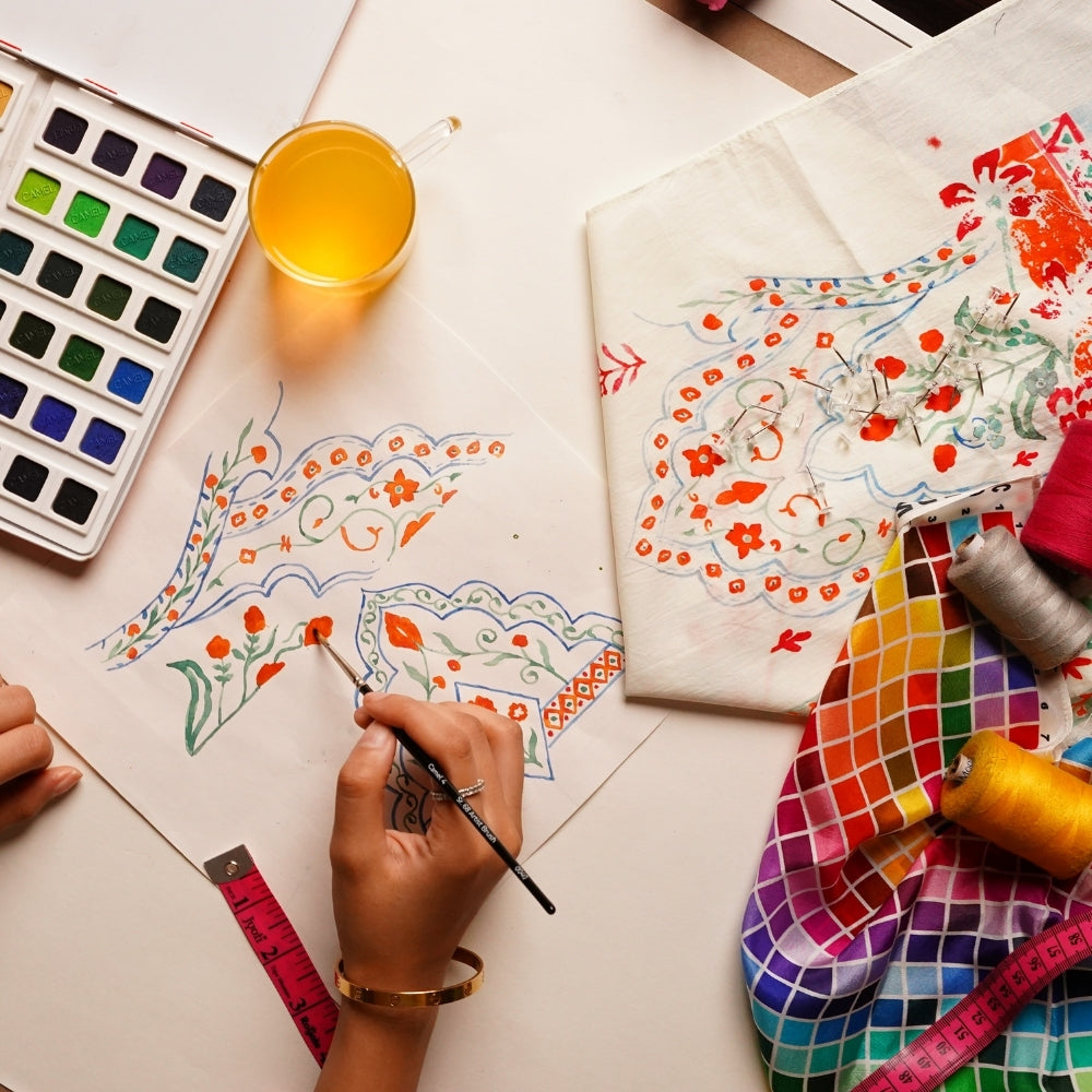 At Taroob, we don't just print fabric; we tell stories through a paintbrush. The Spring Summer '26 collection began as a series of hand-drawn illustrations, inspired by the untamed beauty of a tropical sanctuary.