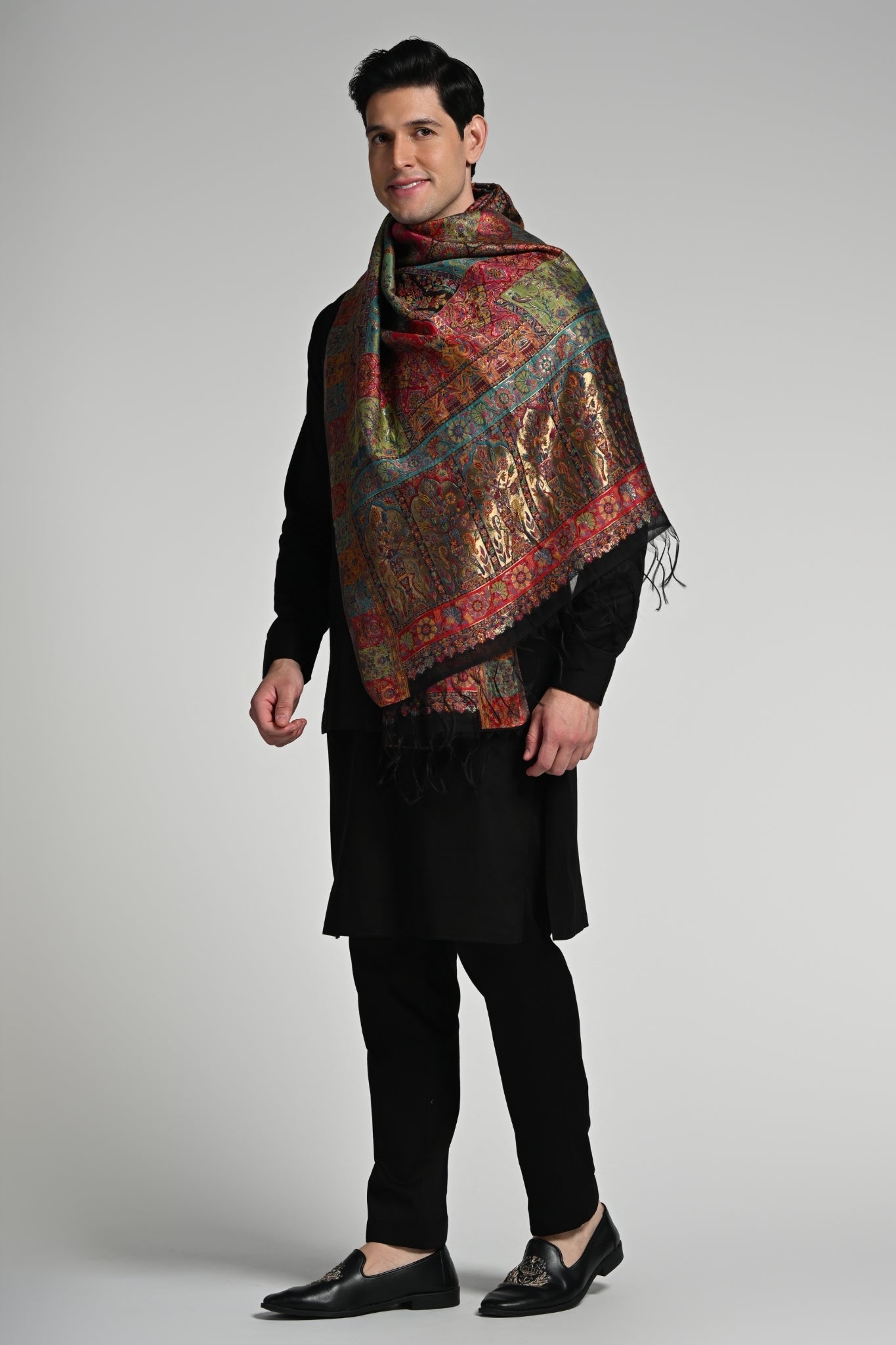 Taroob Kashmiri Silk Kaani Stole