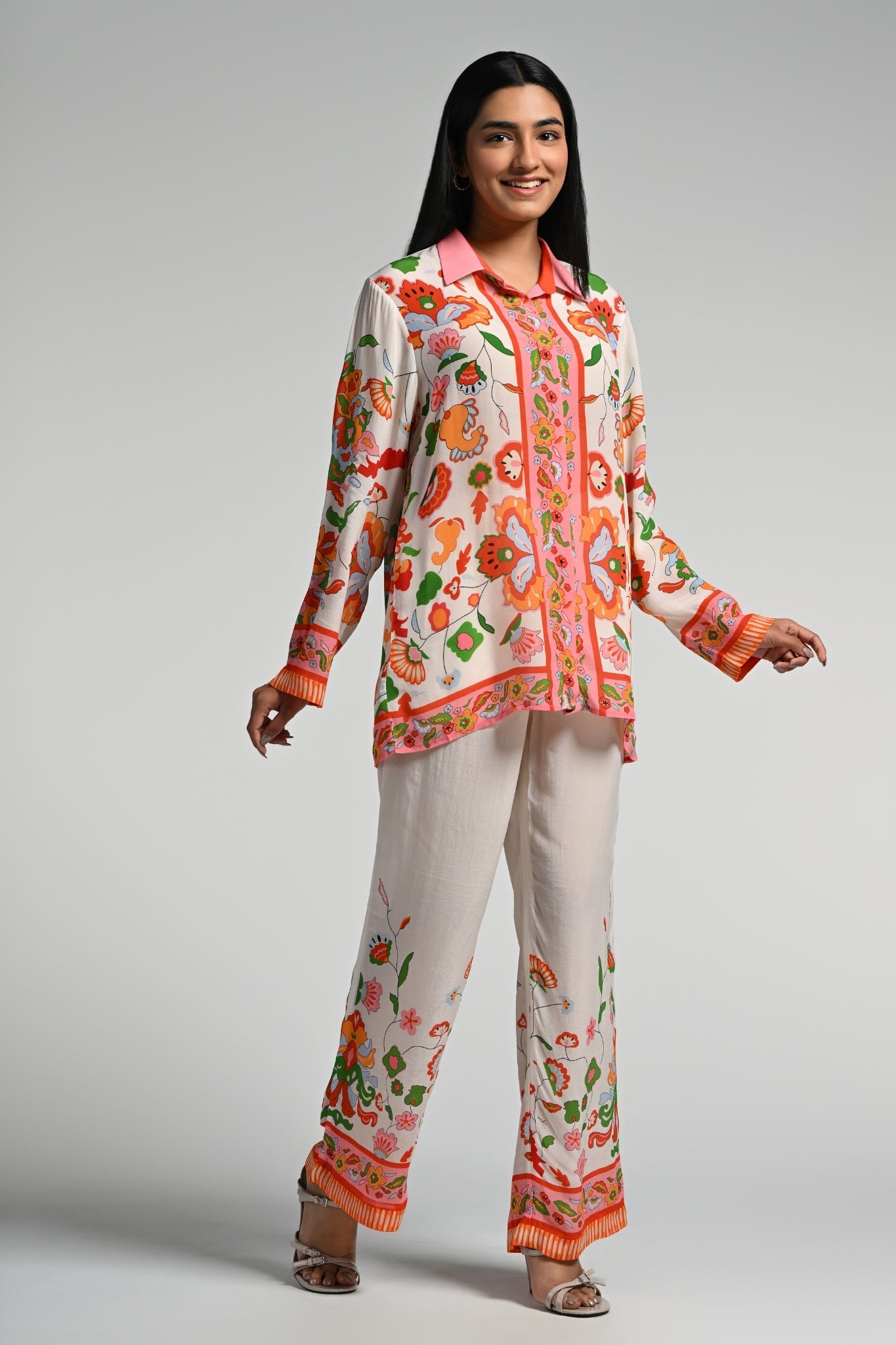 Floral Utopia Co-ord Set – Women's Coords & Shirts – Detail view | Taroob