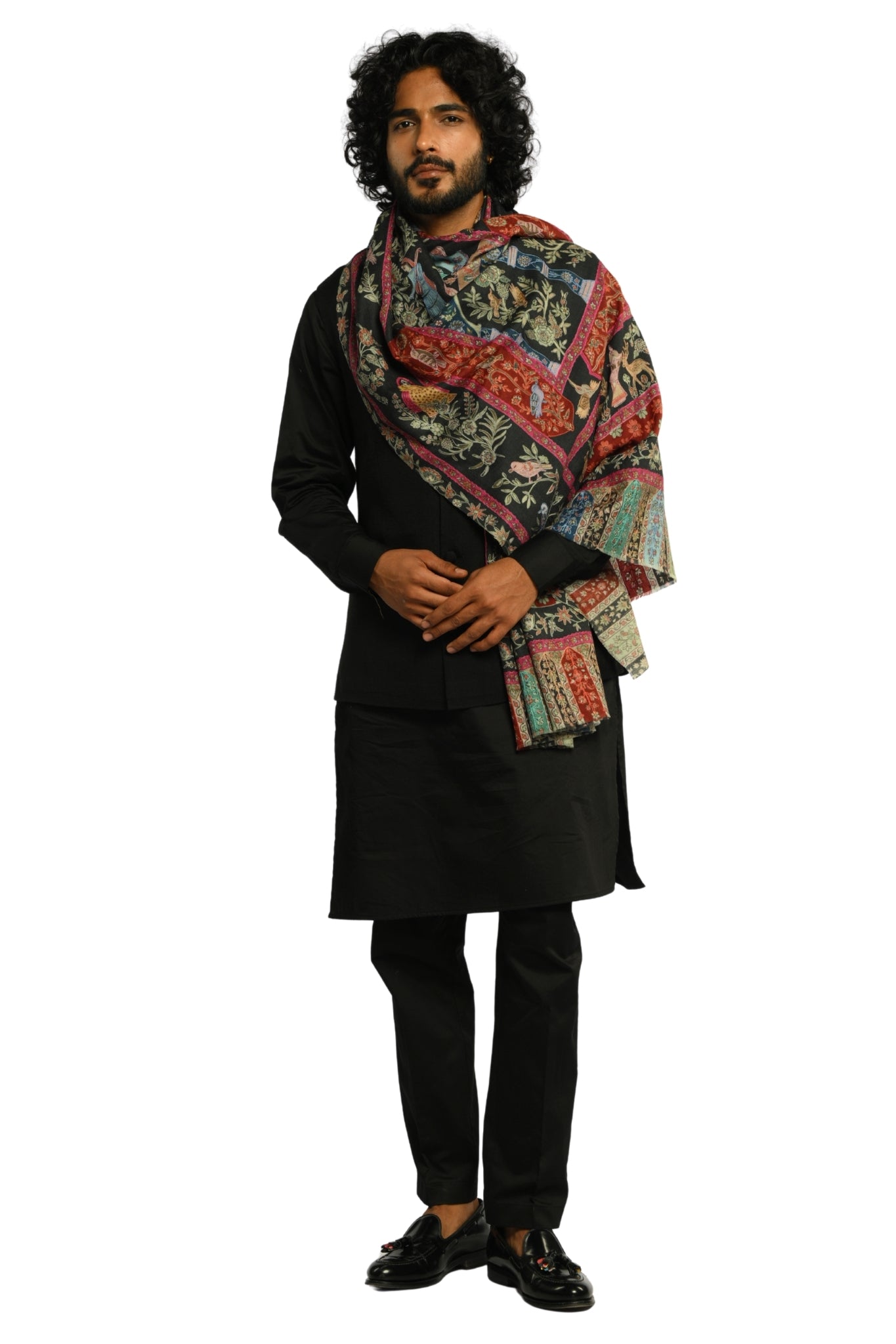 Taroob Palace Embroidered Kalamkari Stole