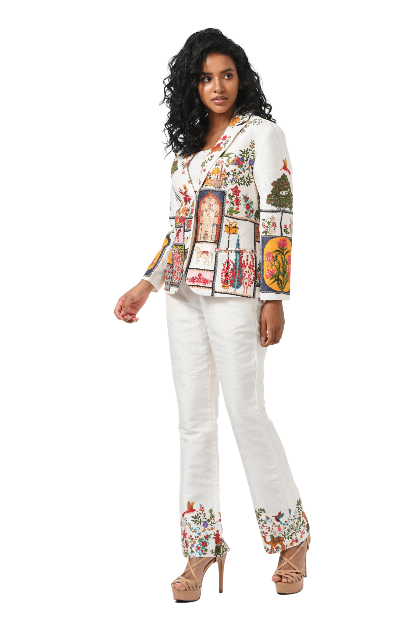 Taroob Kalamkari Moroccan Silk Co-ord Set