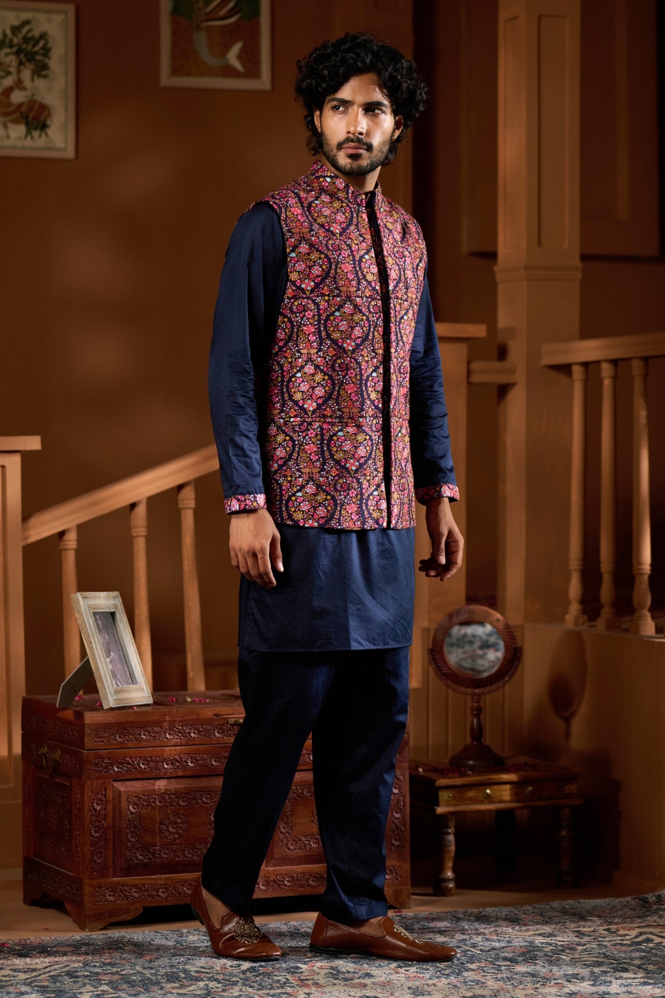 Taroob Emboidered Kashmir Gulistan Nehru Jacket
