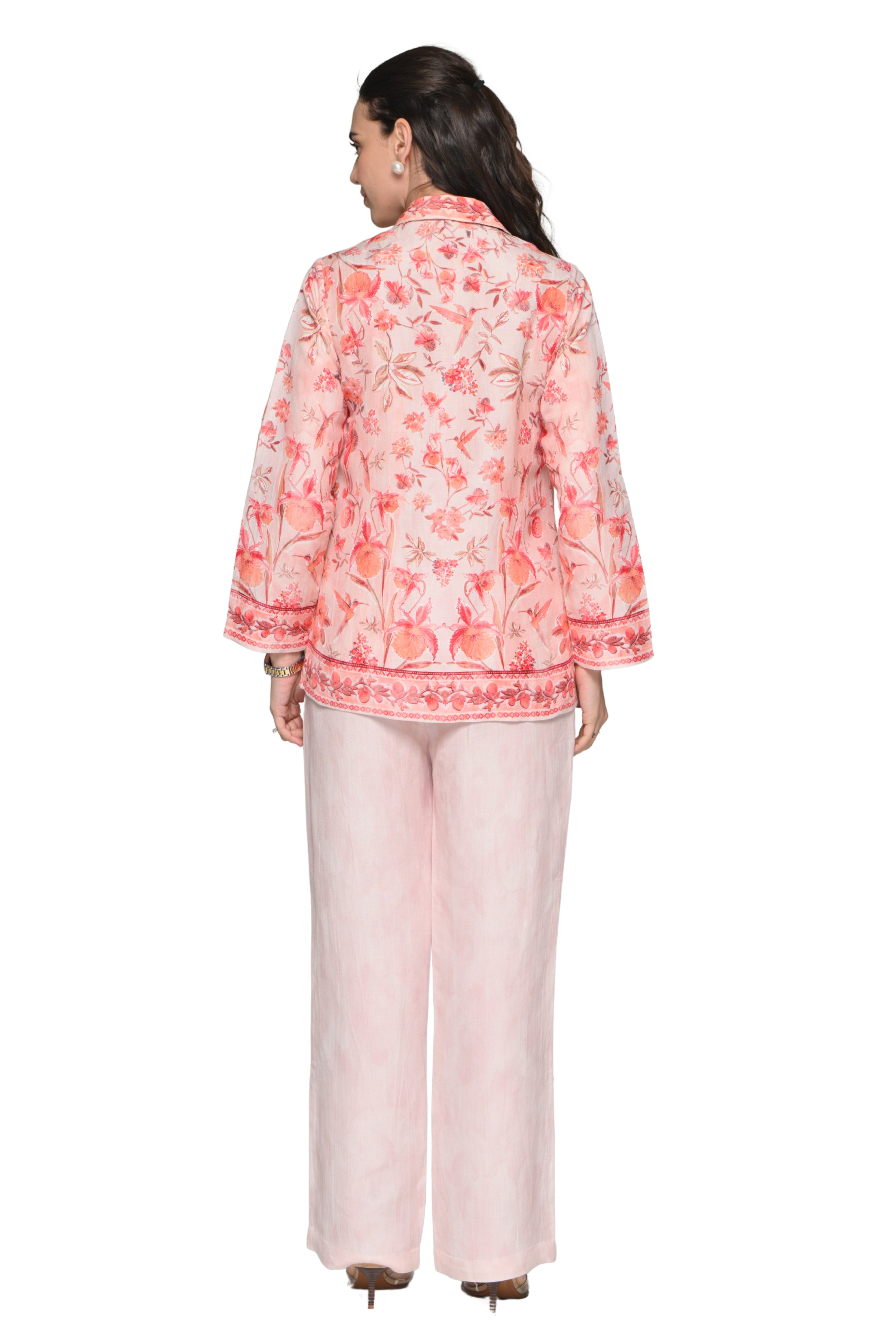 Taroob Mono-tone Garden Rhapsody Linen Co-ord Set