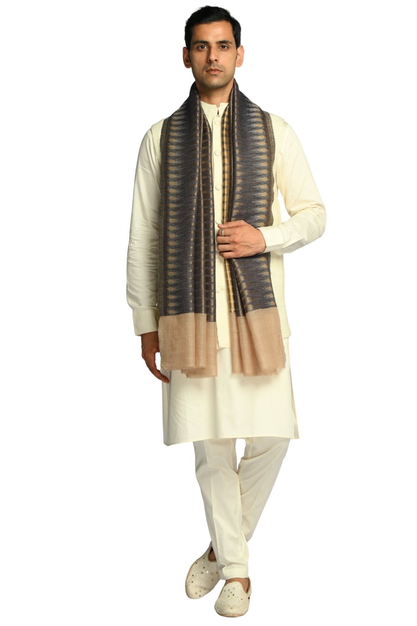Taroob Resham Ikat Stole