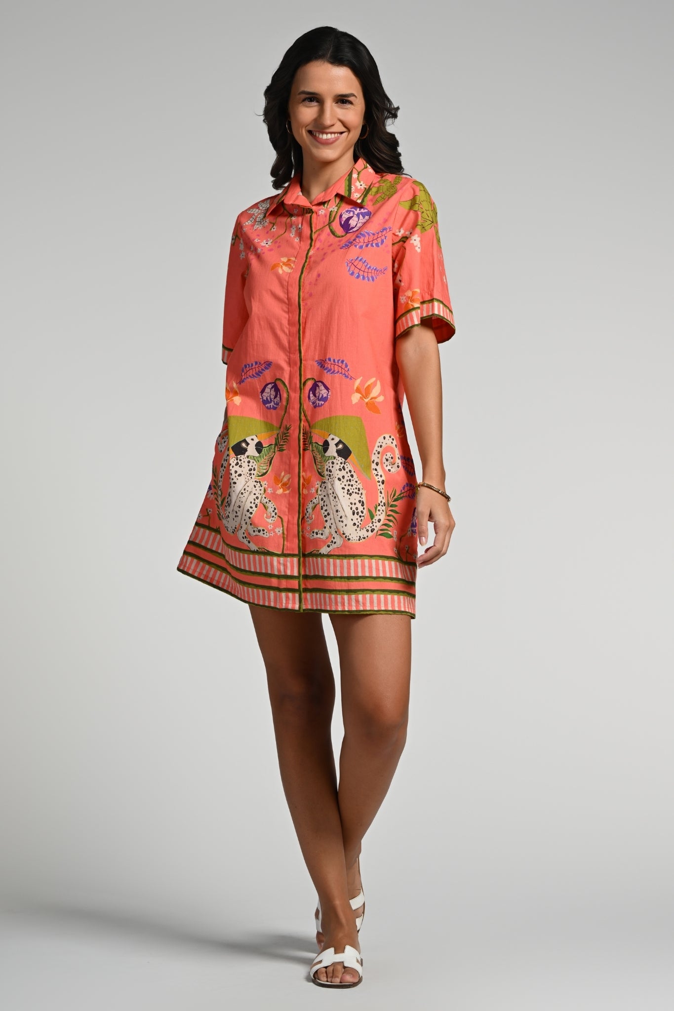 Taroob Monkey Pop Cotton Dress