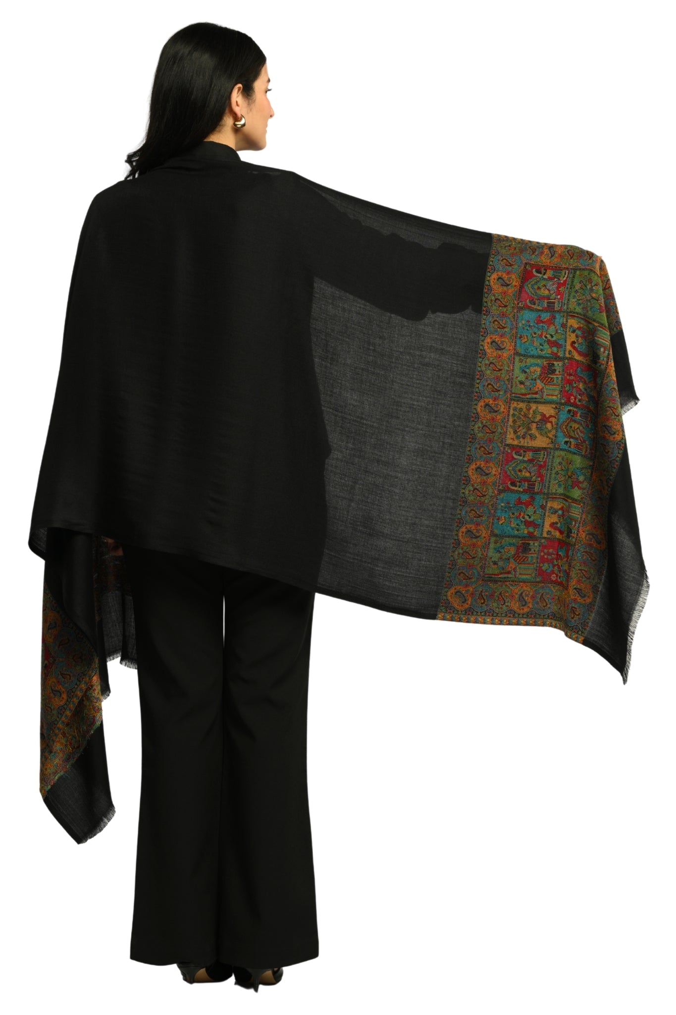 Taroob Darbar Kaani Border Silk Stole