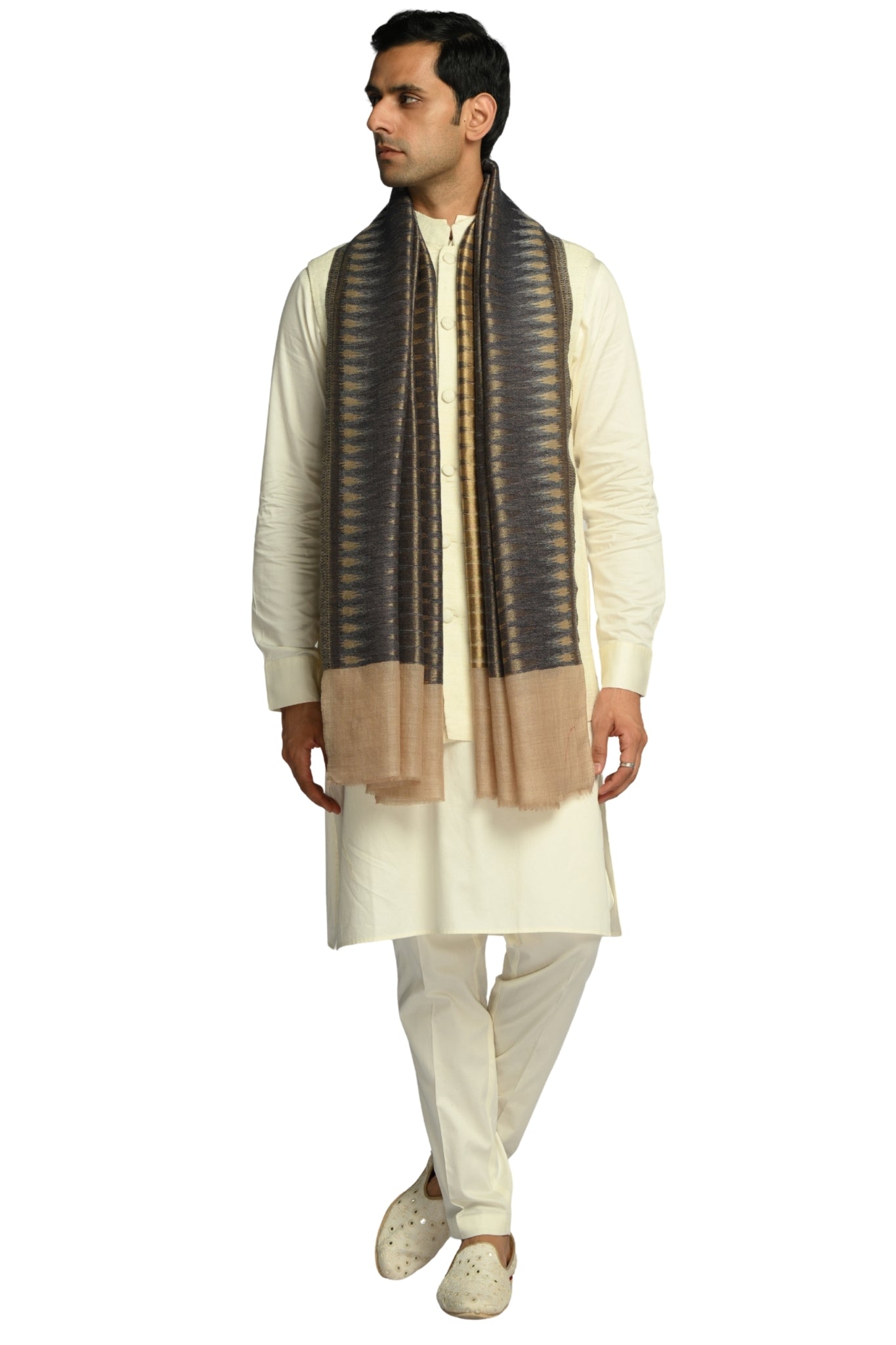 Taroob Resham Ikat Stole