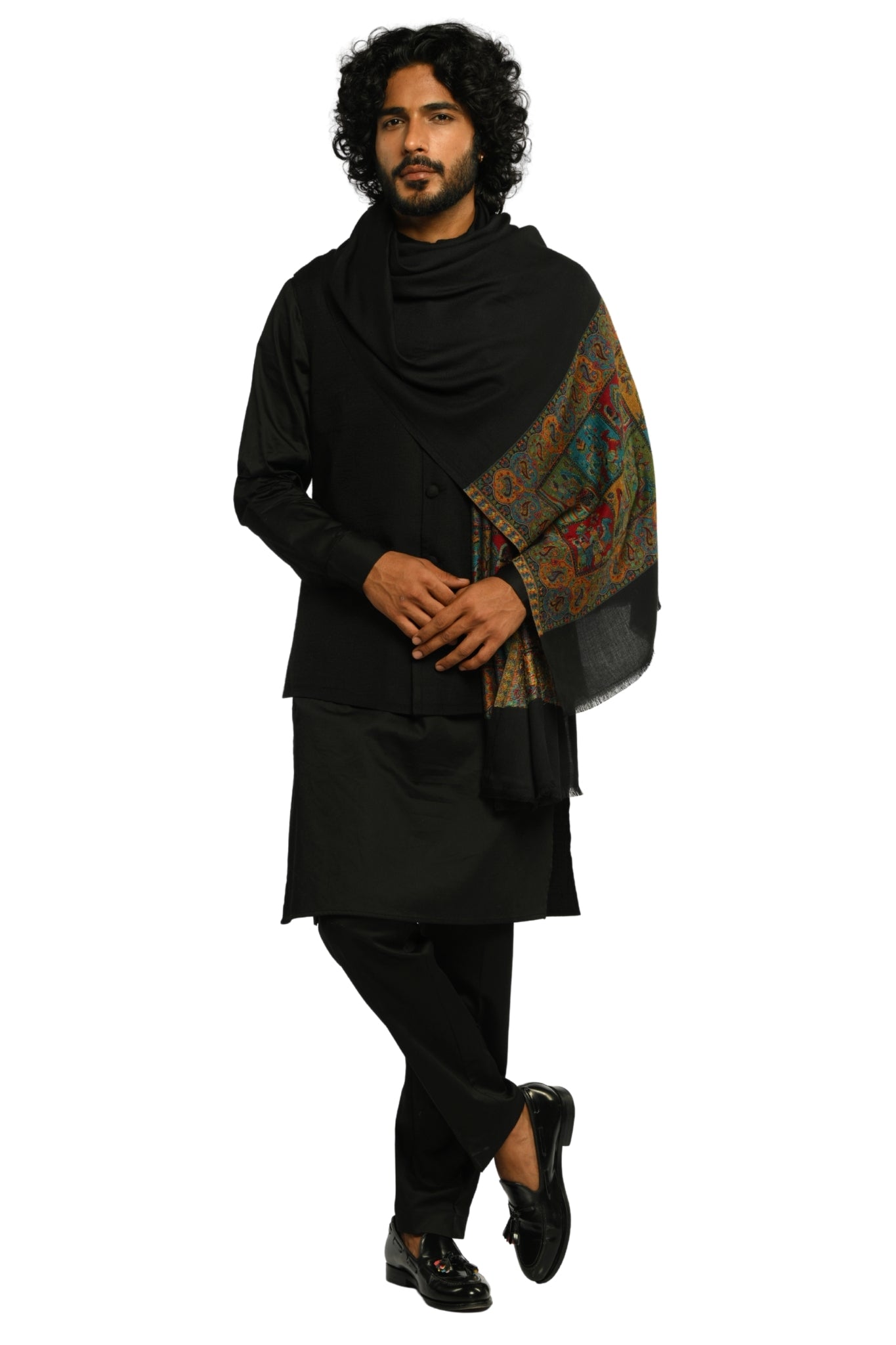 Taroob Darbar Kaani Border Silk Stole