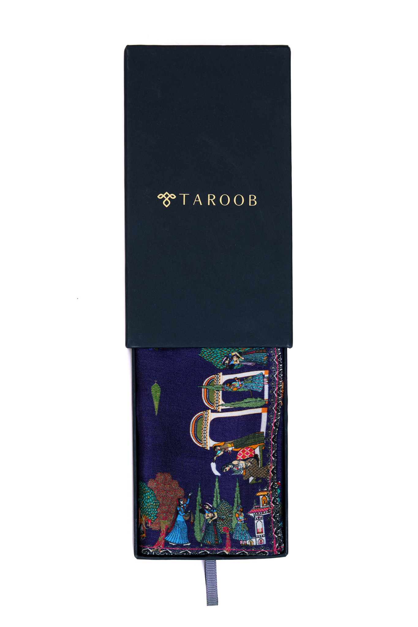 Taroob Mughal Darbar Silk  Pocket Square