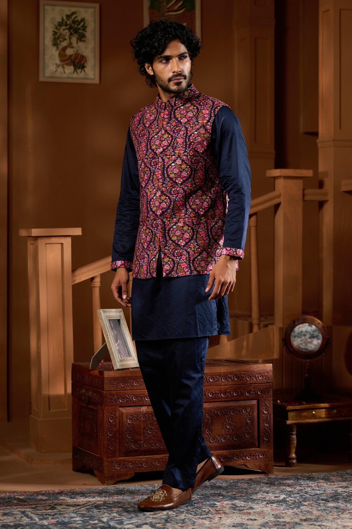 Taroob Emboidered Kashmir Gulistan Nehru Jacket