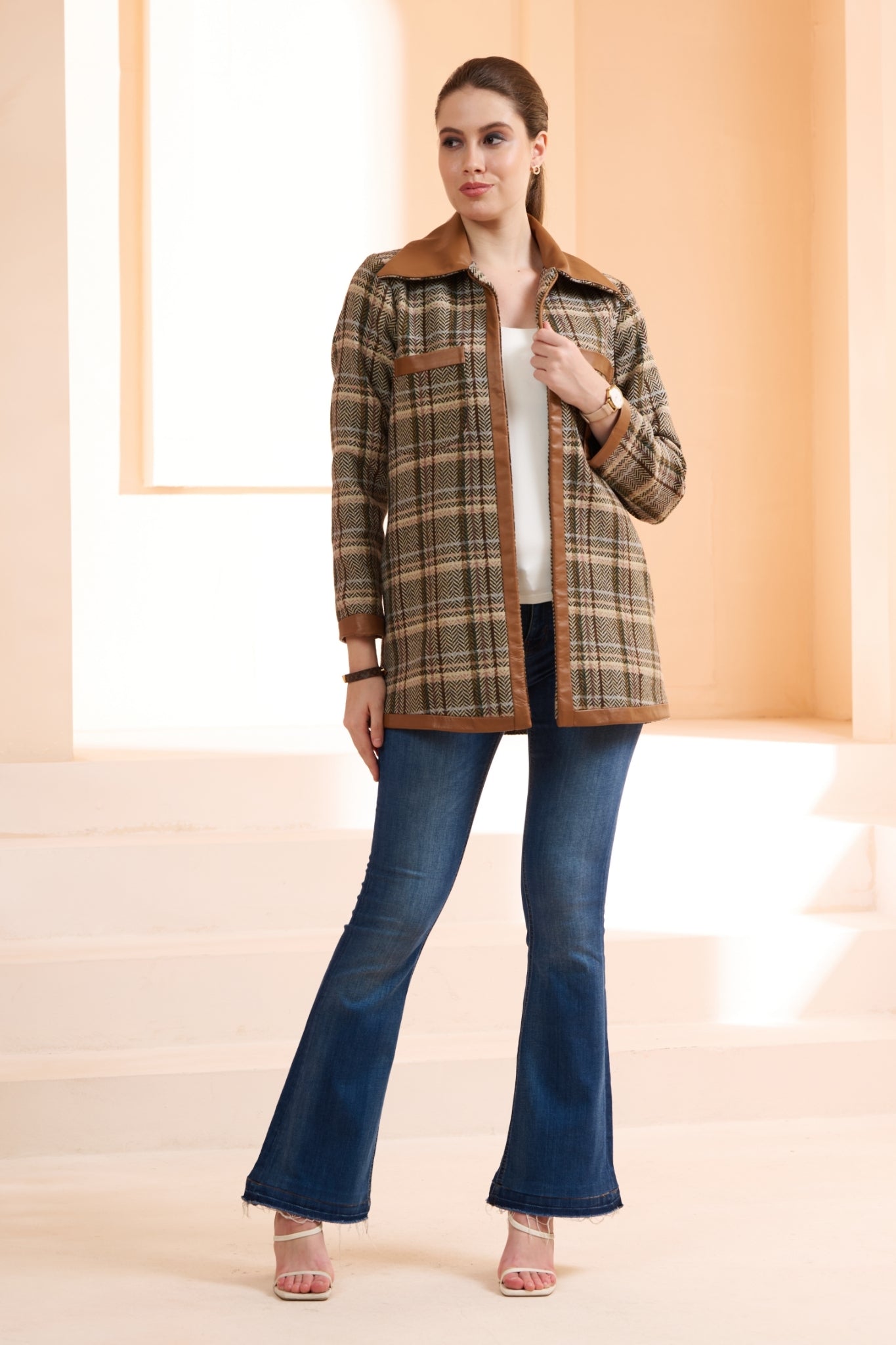 Taroob Scottish Plaid Wool Jacket