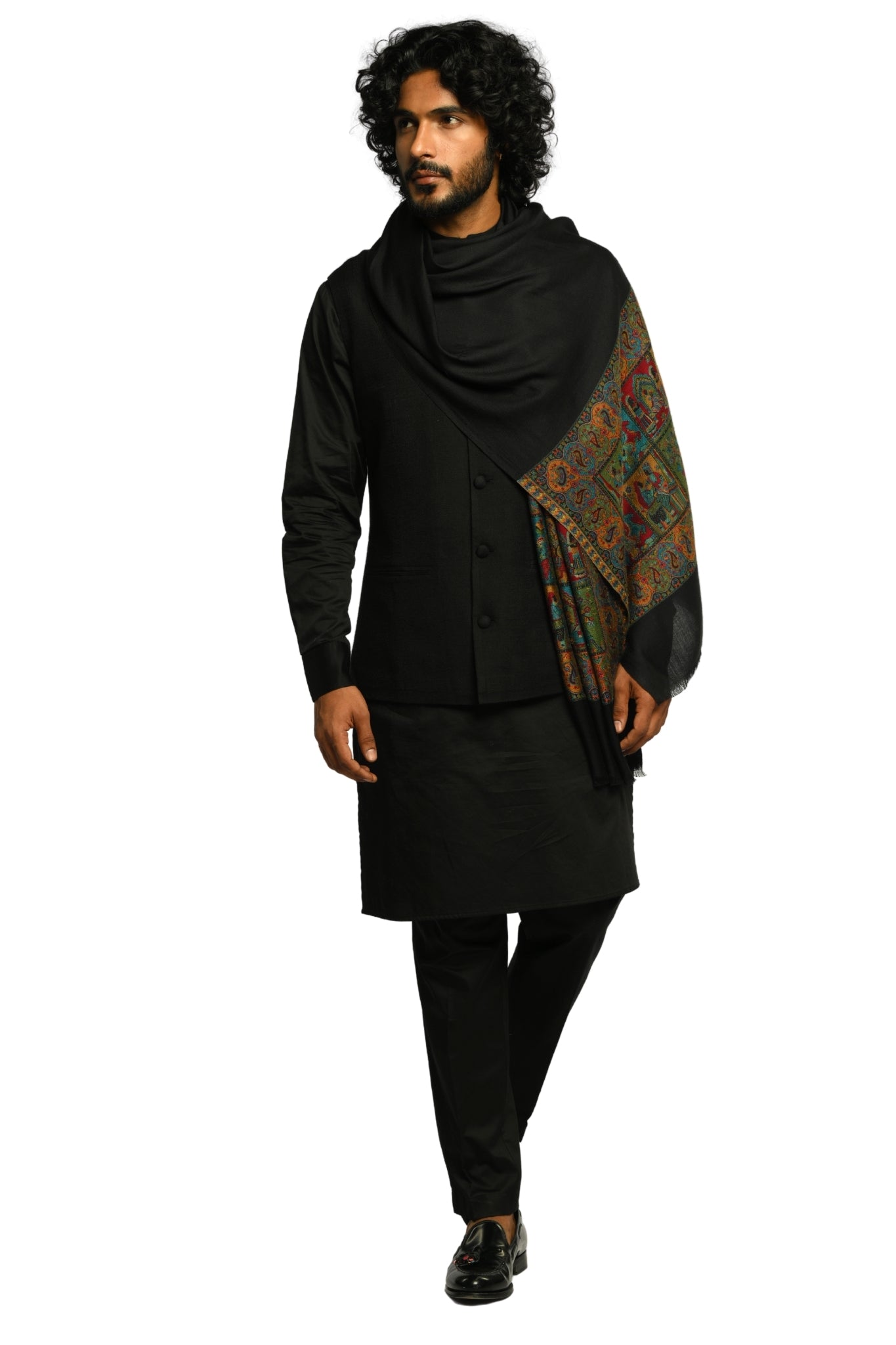Taroob Darbar Kaani Border Silk Stole