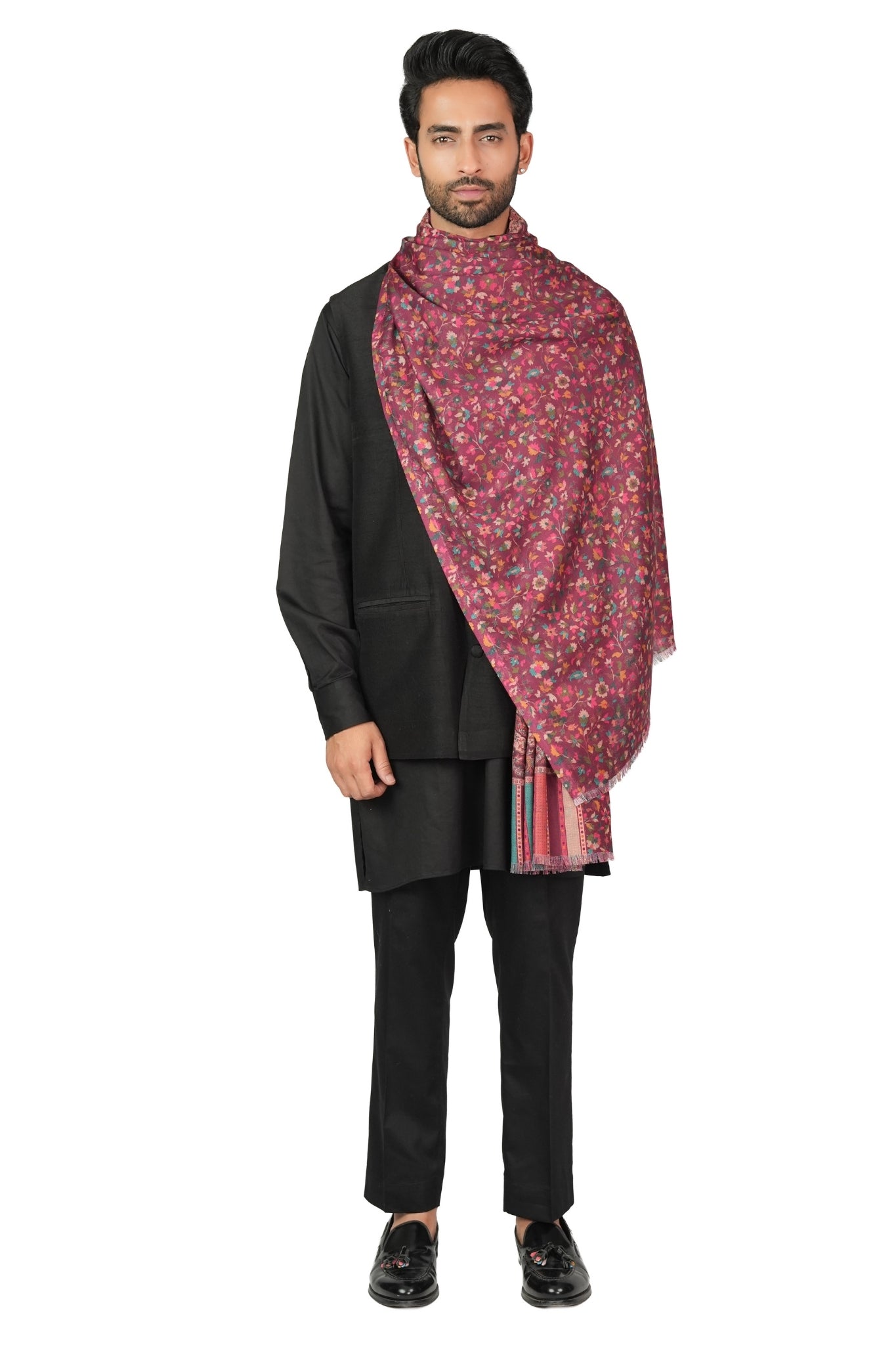 Taroob Reversible Printed Kashmiri Stole