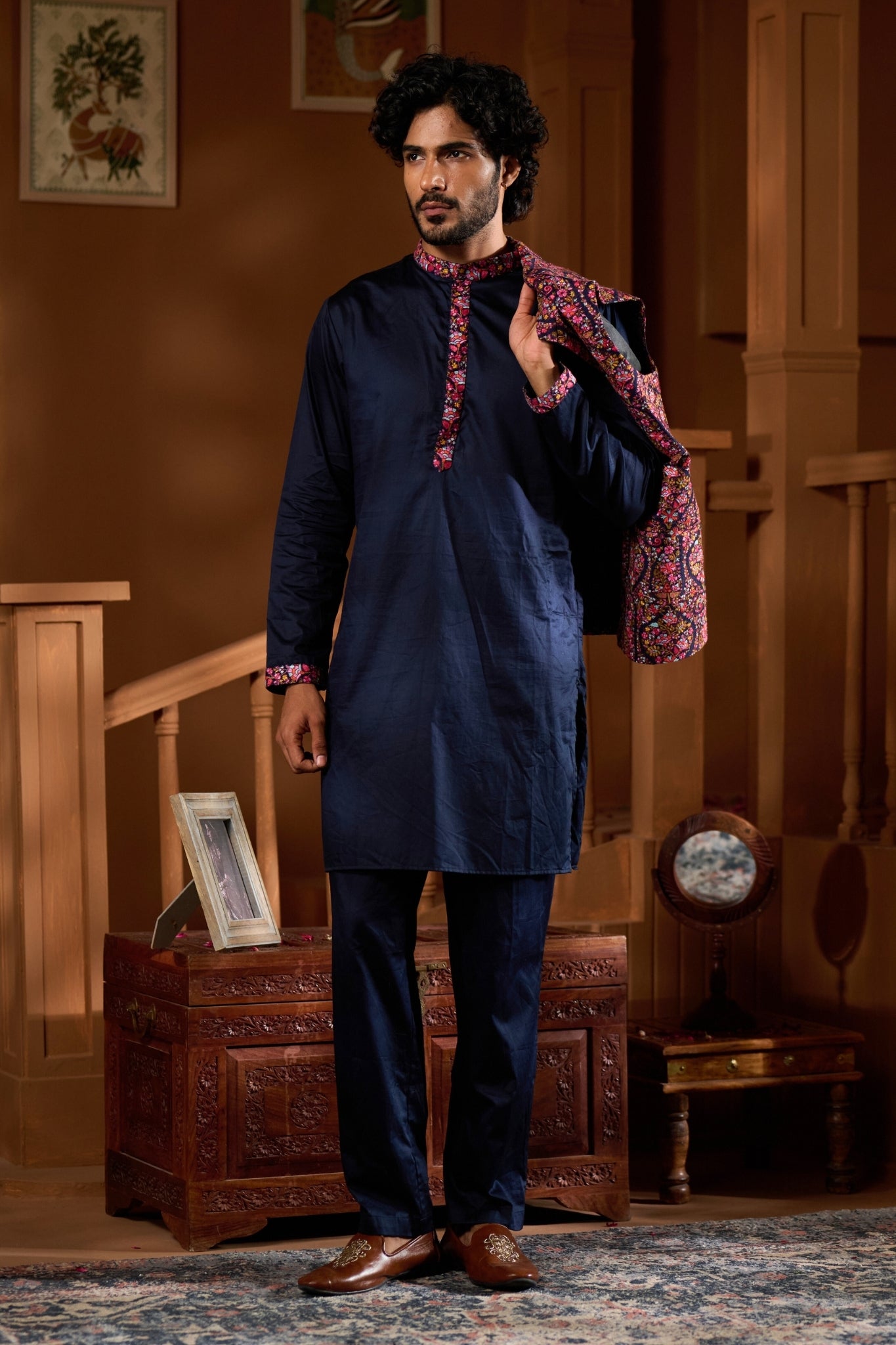Taroob Emboidered Kashmir Gulistan Nehru Jacket