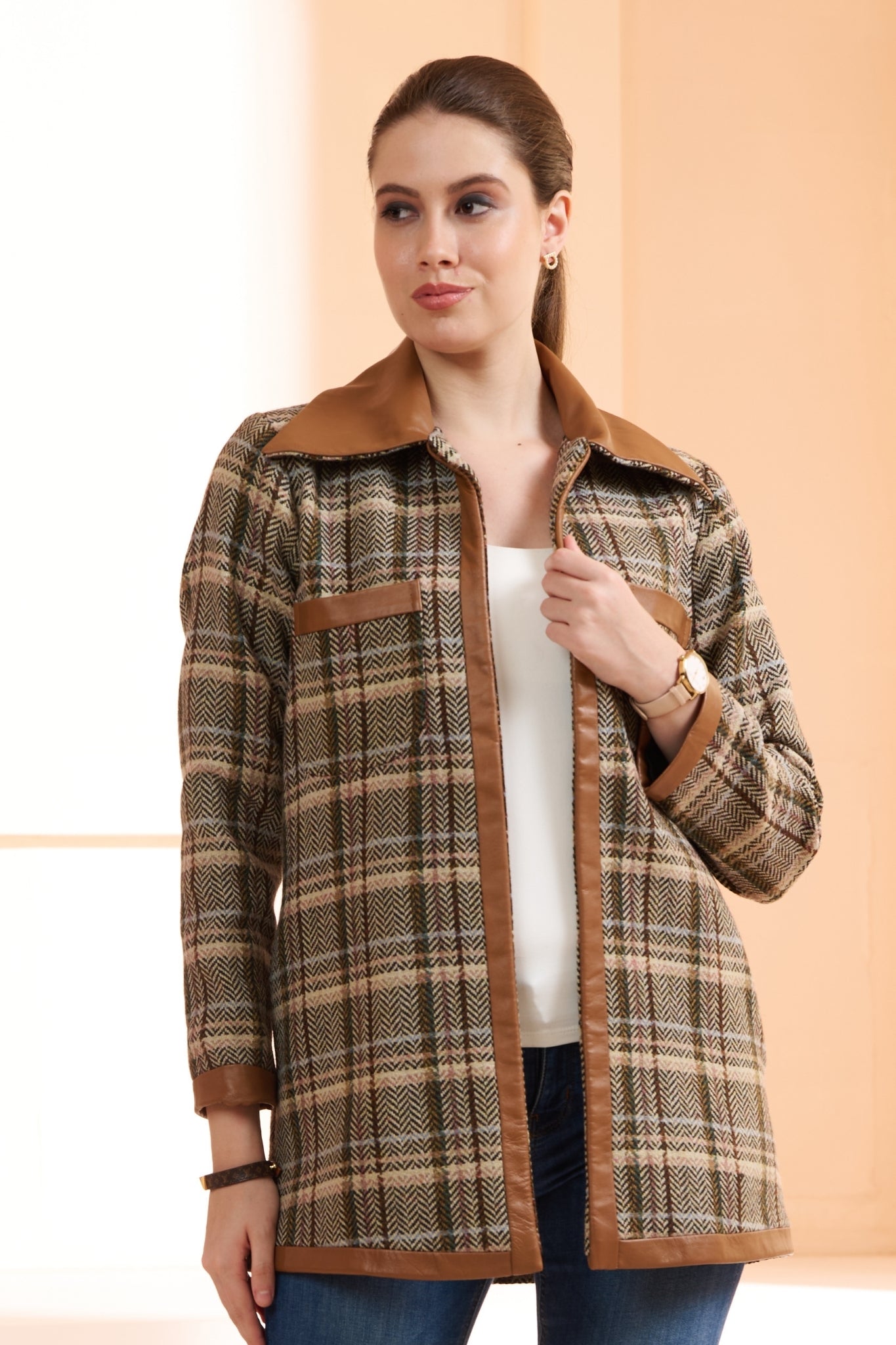 Taroob Scottish Plaid Wool Jacket
