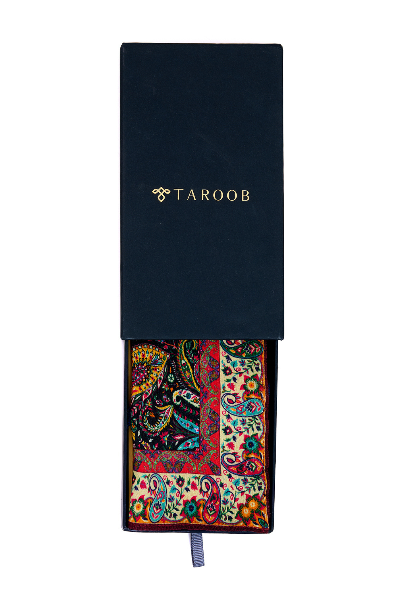 Taroob Multi Paisley Silk Pocket Square