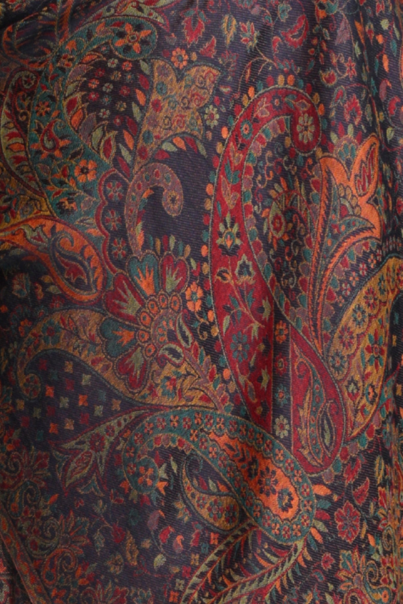 Taroob Vintage Paisley Kashmiri Silk Jamawar Shawl