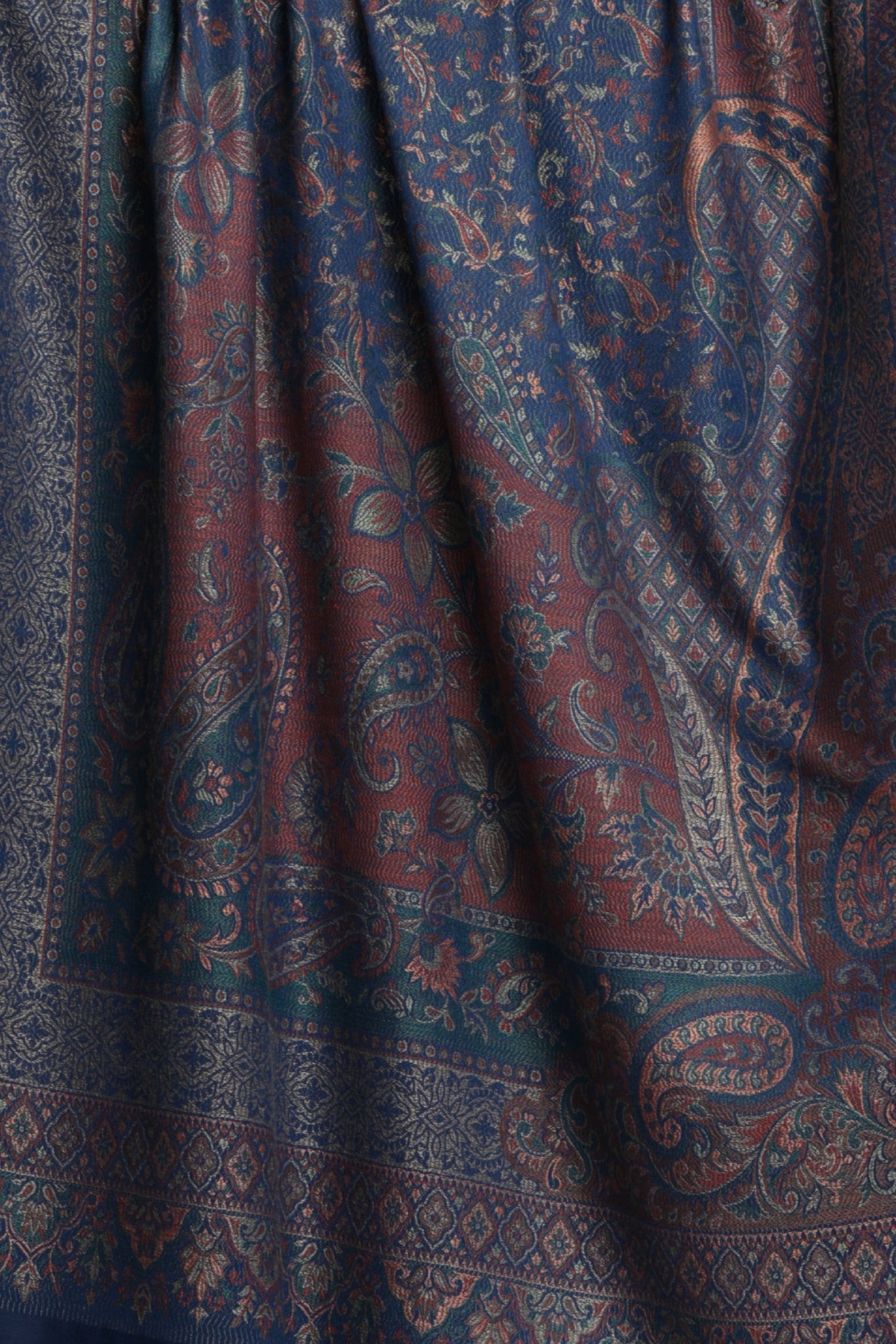 Taroob Faux Pashmina Antique Jamawar Shawl