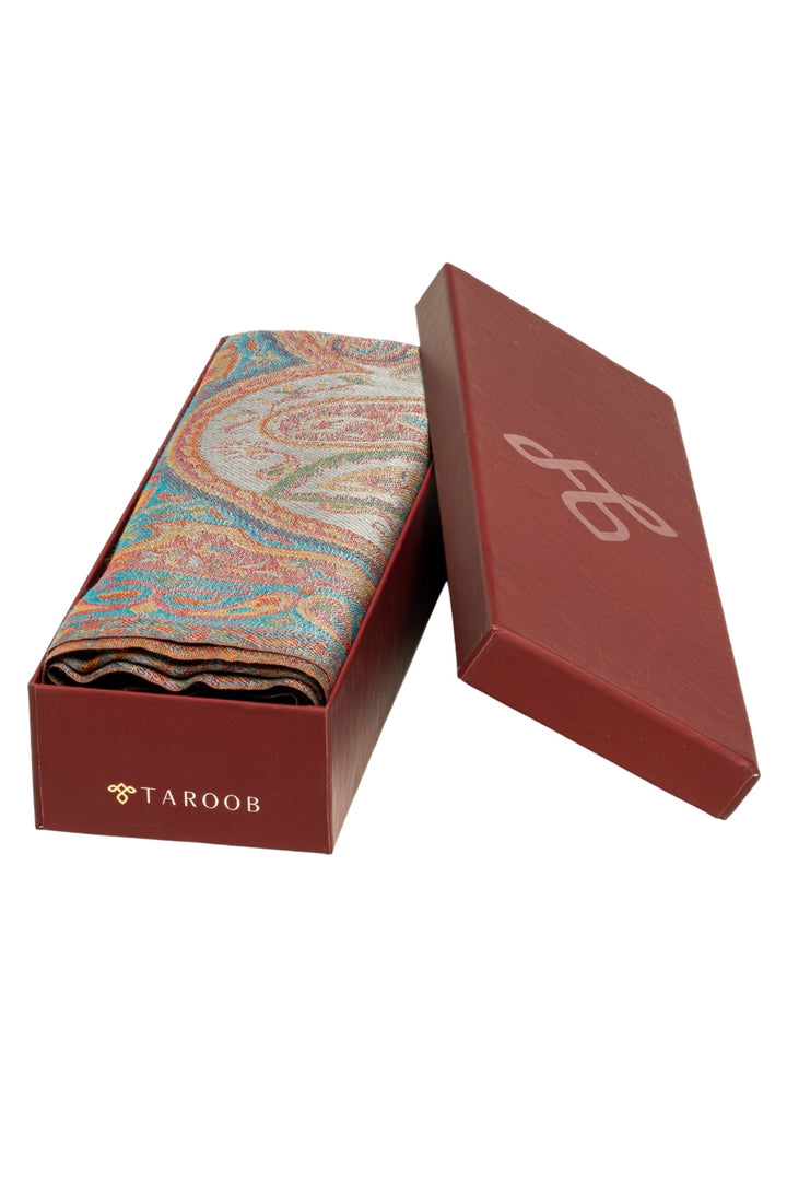 Taroob Gift Set of Unisex Silk Jamawar Stole for Him or Her