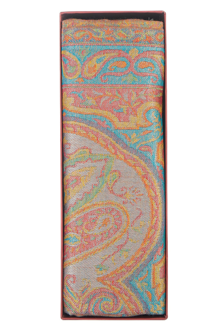 Taroob Gift Set of Unisex Silk Jamawar Stole for Him or Her