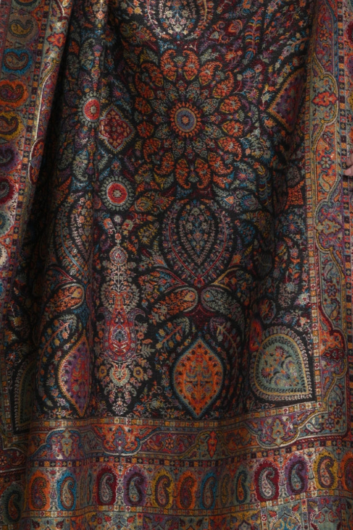 Taroob Regal Kashmiri Resham Reversible Shawl