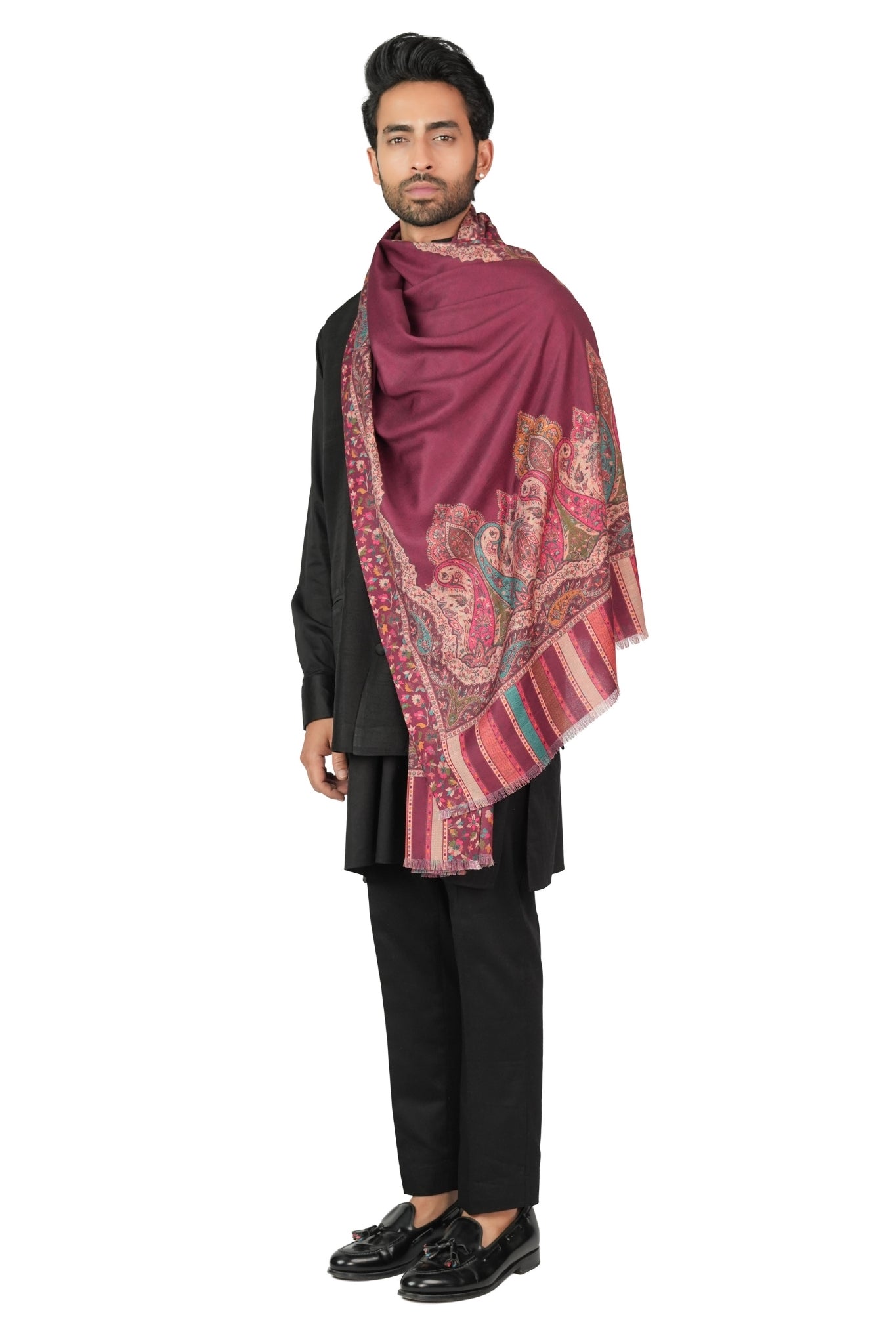 Taroob Reversible Printed Kashmiri Stole