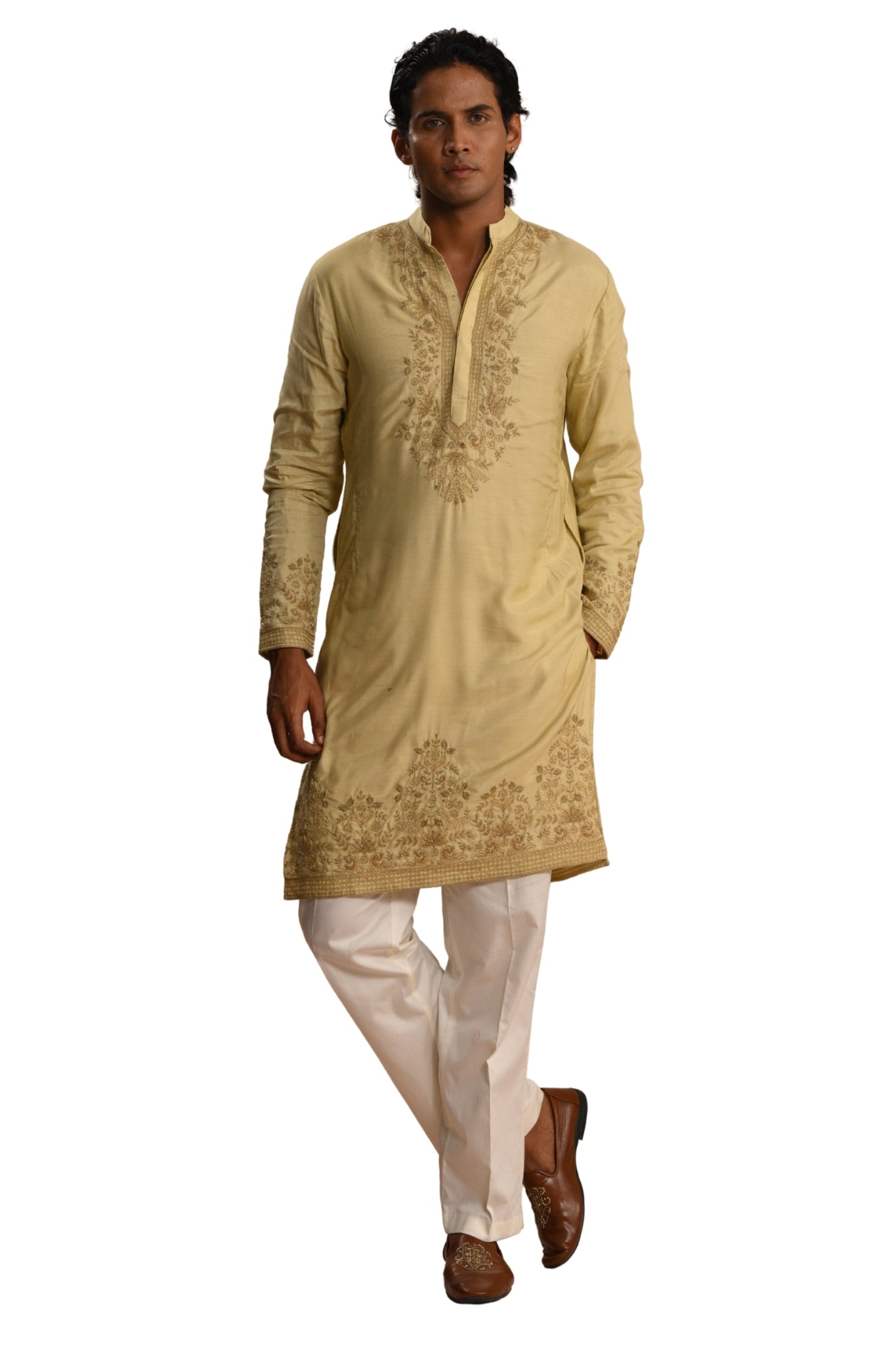 Sage Firdaus Embroidered Kurta Pajama Set
