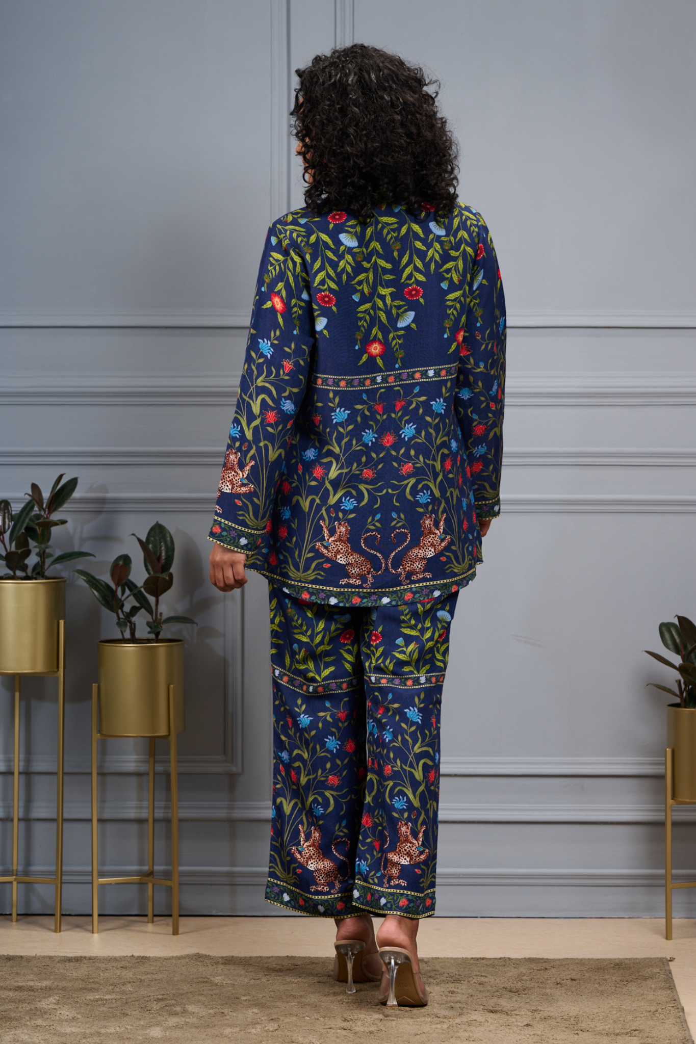 Taroob Linen Tiger Safari Co-ord Set
