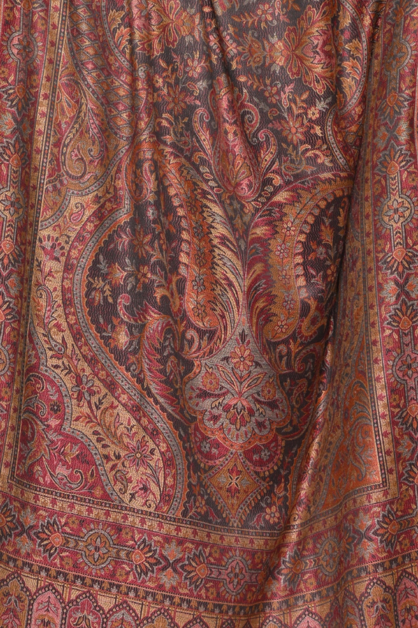 Taroob Faux Pashmina Antique Jamawar Shawl