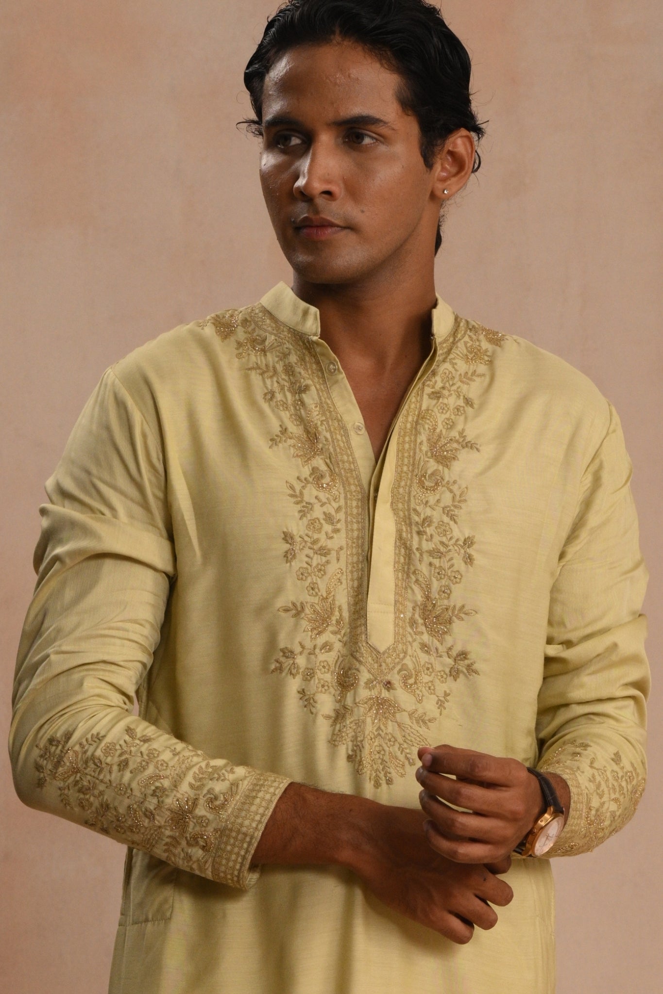 Sage Firdaus Embroidered Kurta Pajama Set