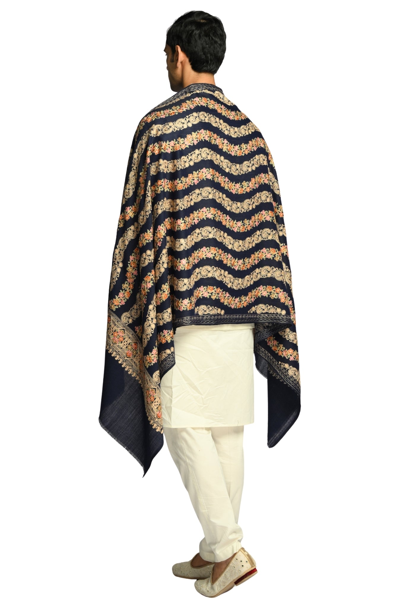 Taroob Parallel Petals Embroidered Stole