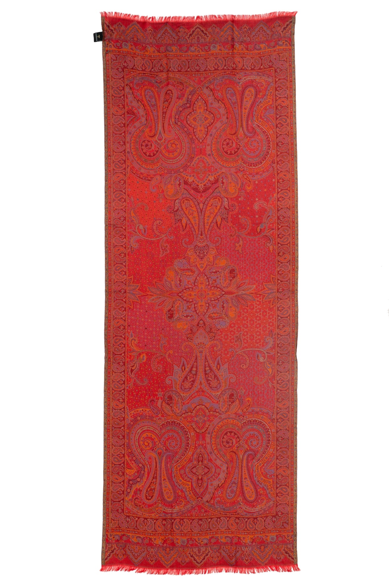 Taroob Bold Red Silk Jamawar Stole