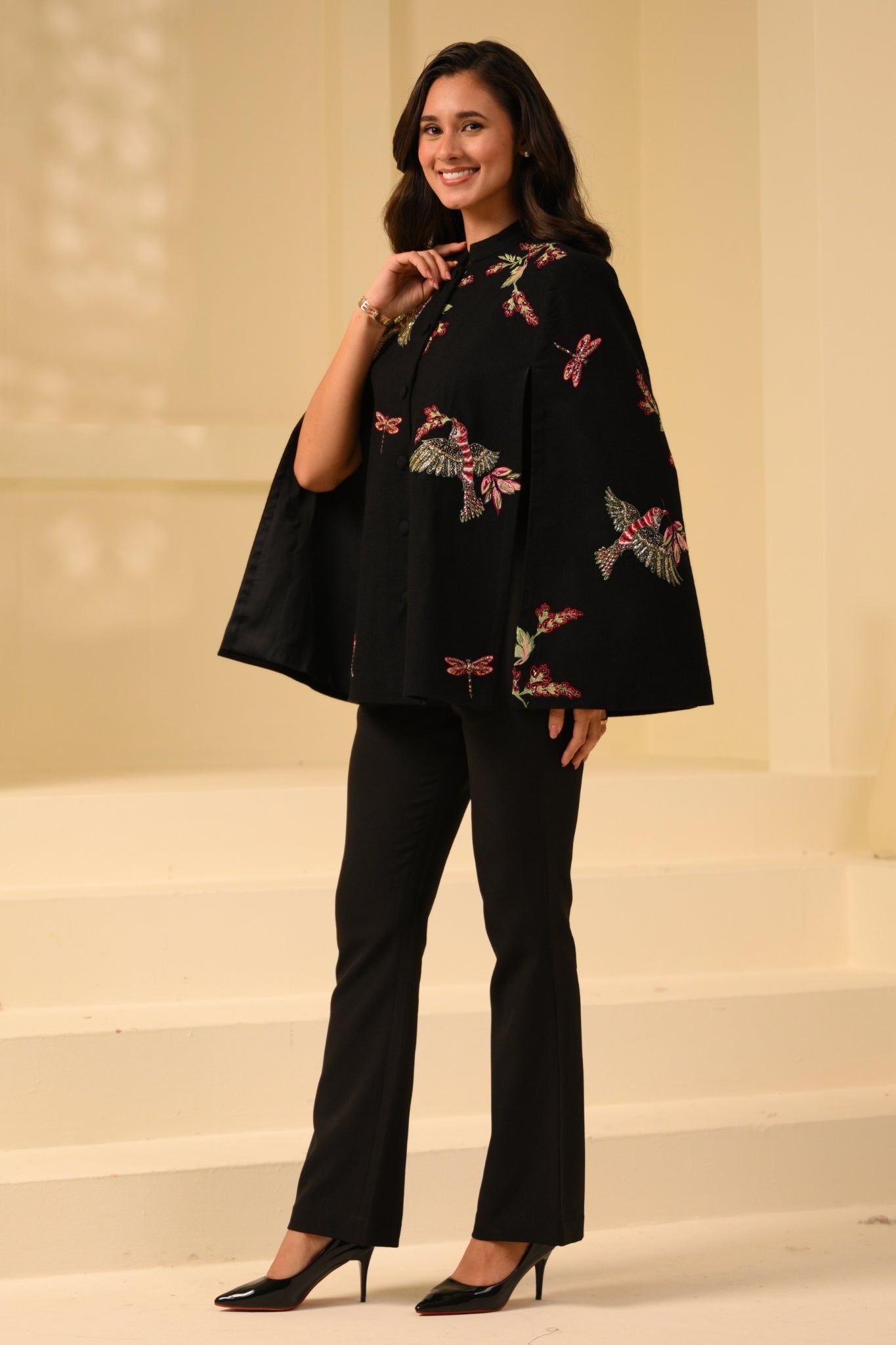 Taroob Eden Embellished Cape