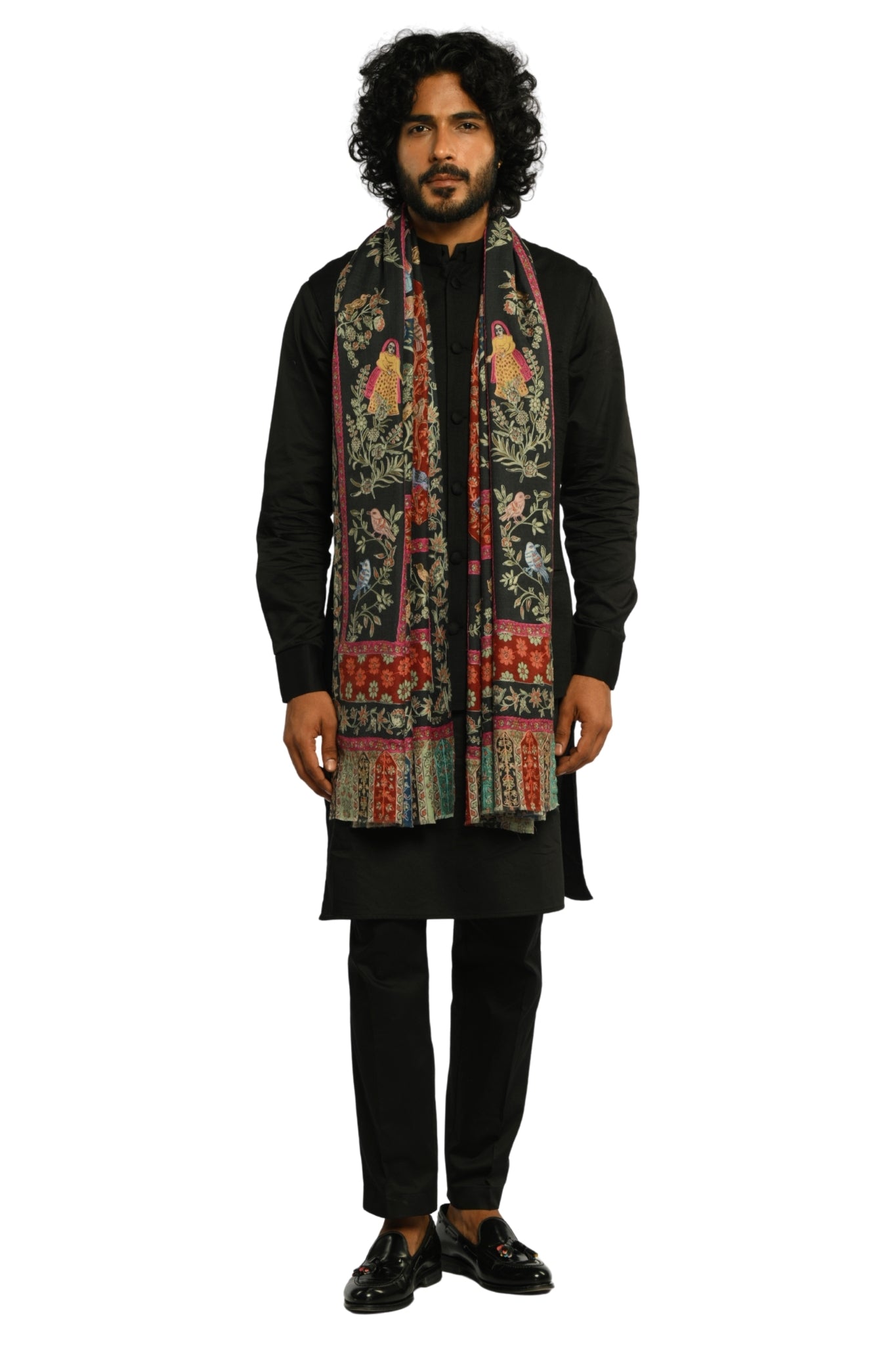 Taroob Palace Embroidered Kalamkari Stole