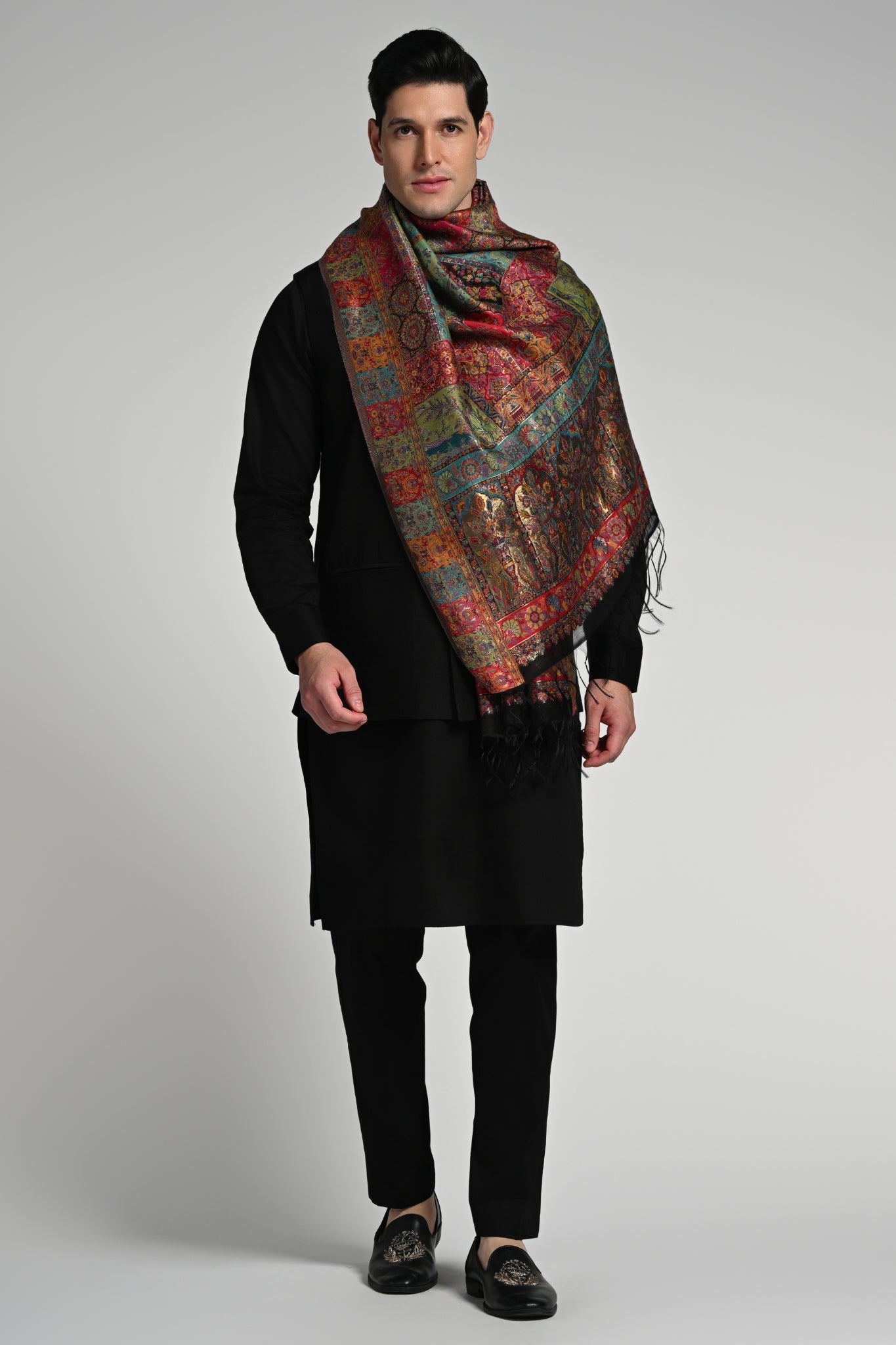 Taroob Kashmiri Silk Kaani Stole