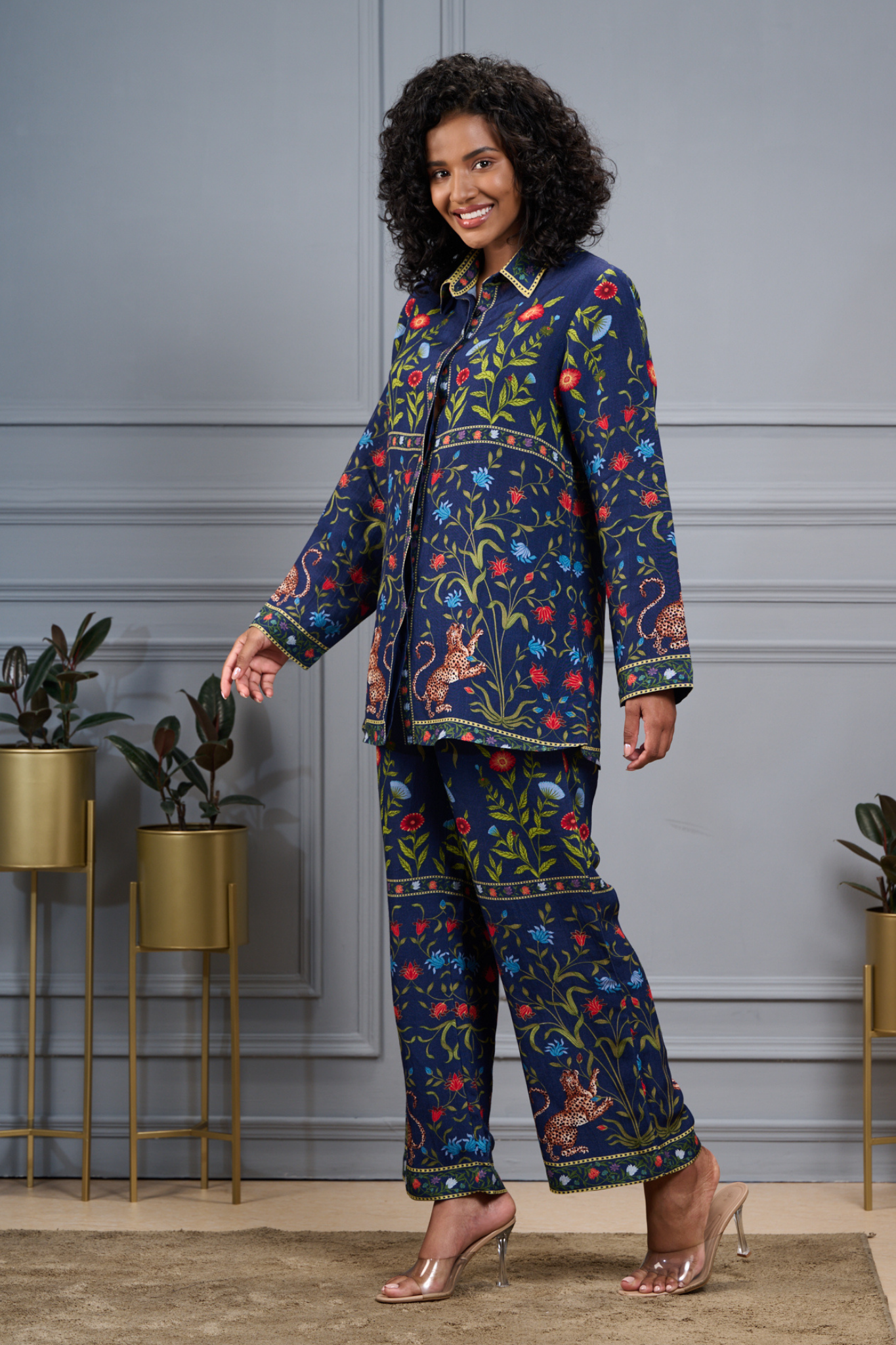 Taroob Linen Tiger Safari Co-ord Set