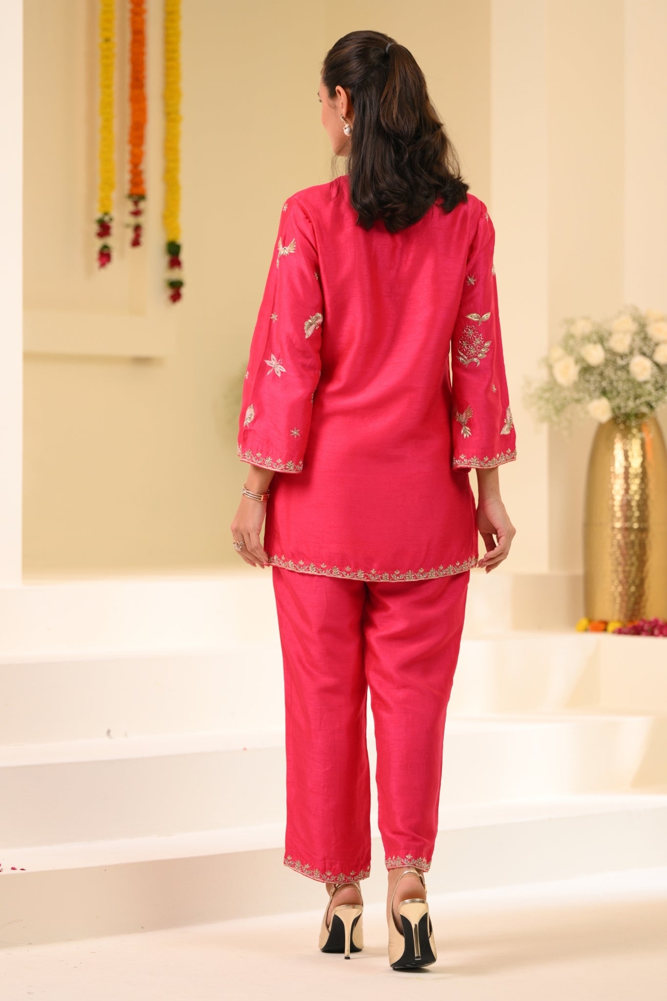 Taroob Flowers & Bugs Hand Embroidered Kurta Set