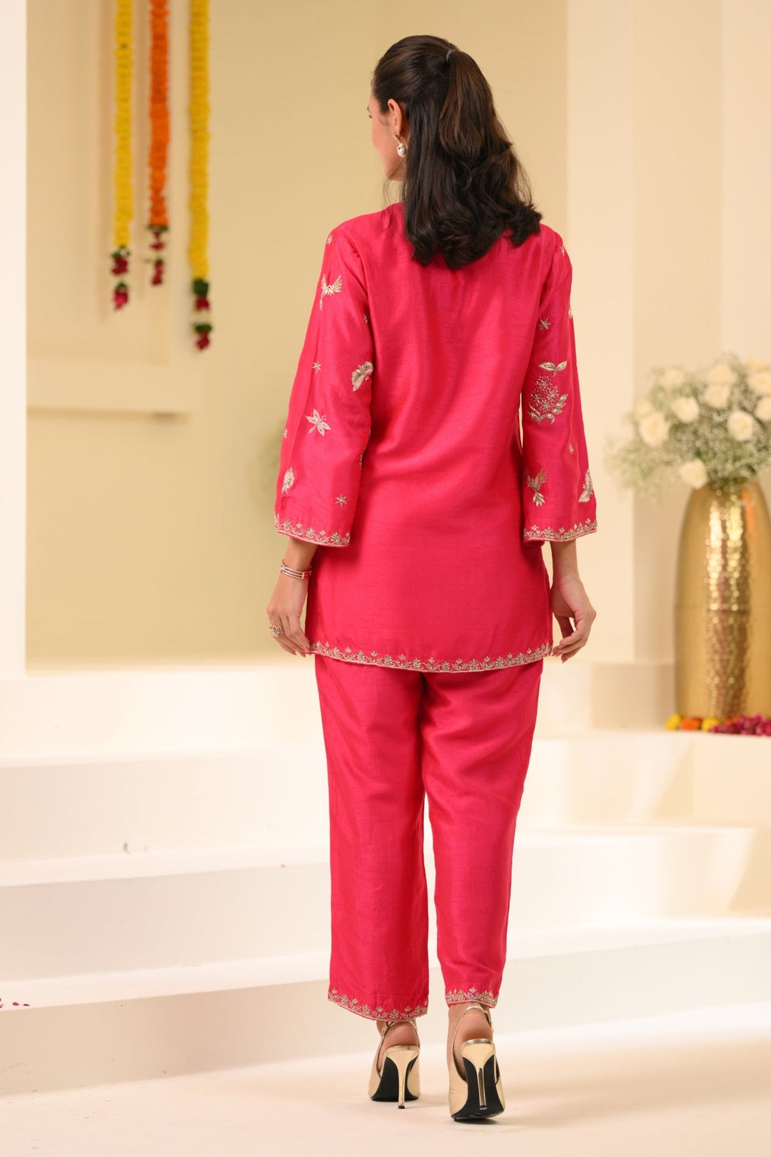 Taroob Flowers & Bugs Hand Embroidered Kurta Set