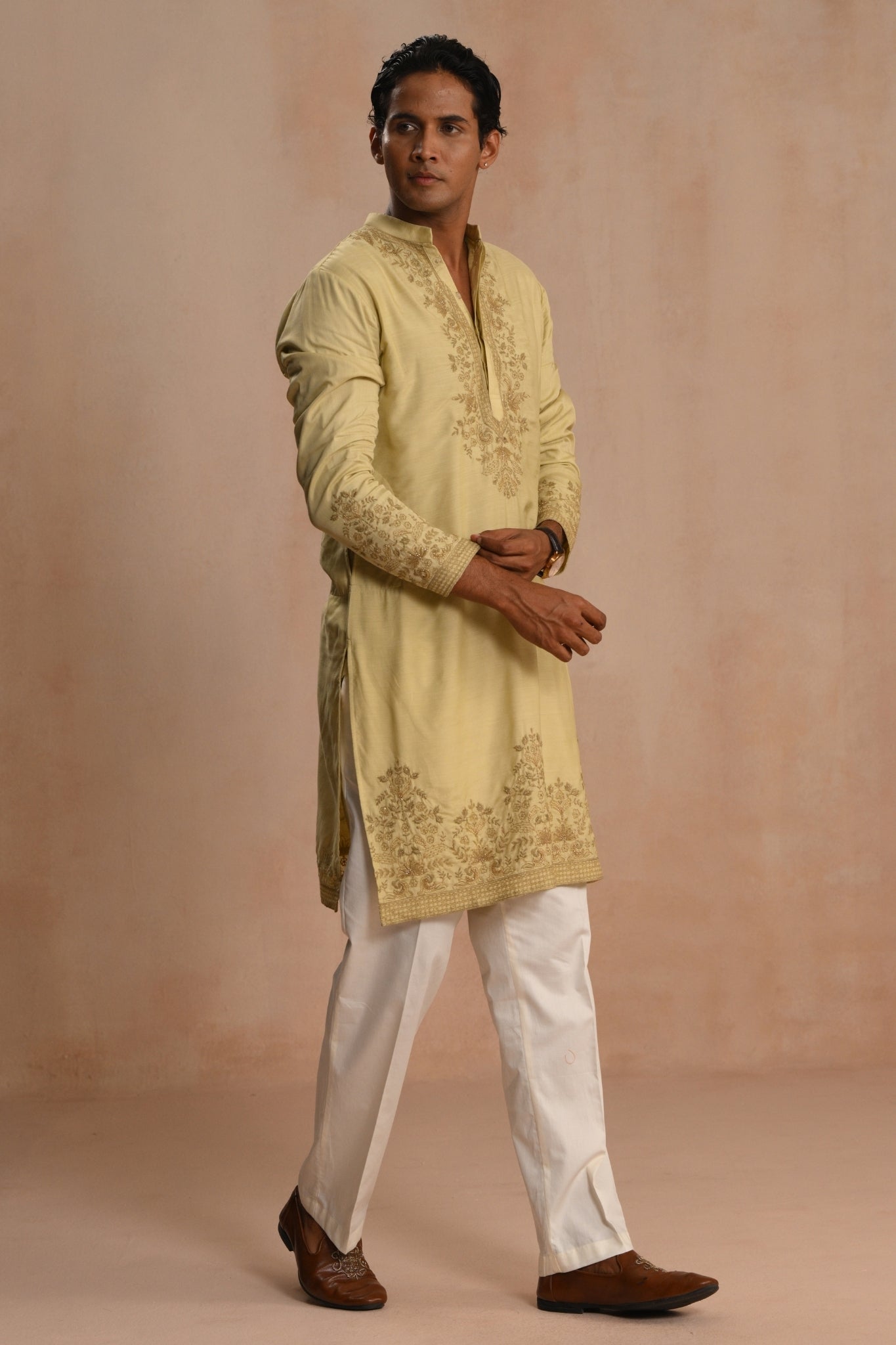 Sage Firdaus Embroidered Kurta Pajama Set
