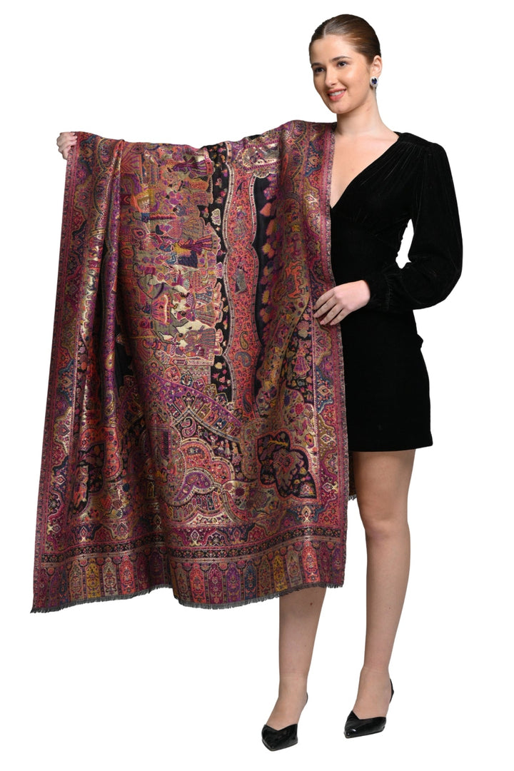 Taroob Mughal Baraat Resham Reversibale Shawl