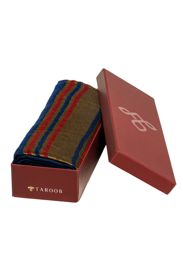 Taroob Gift Set of Unisex Wool Zari Stole for Him or Her