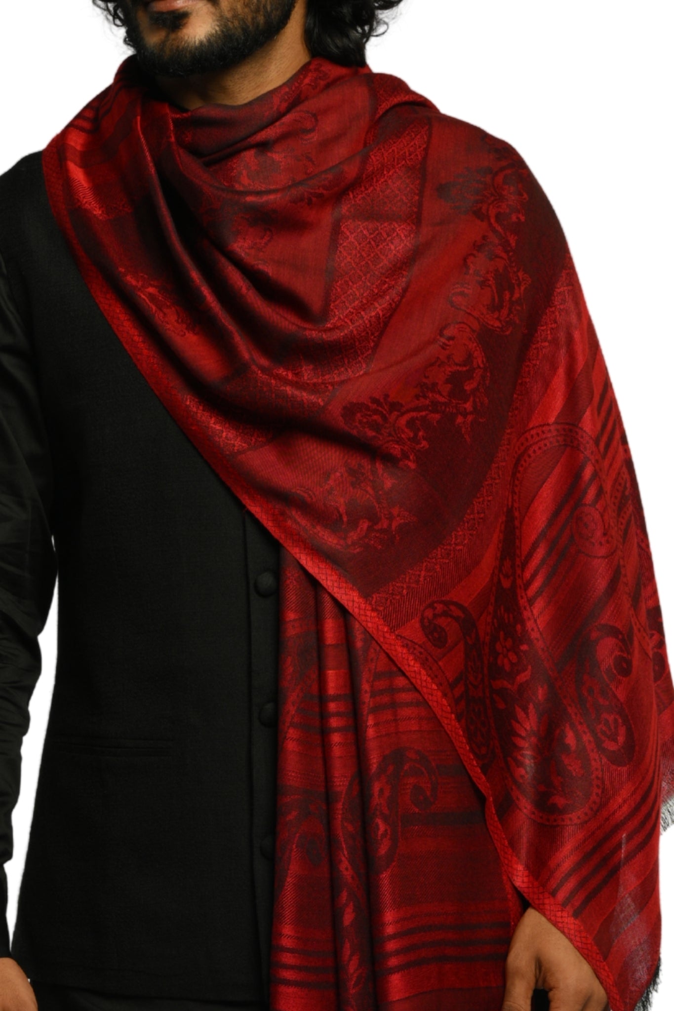 Taroob Signature Jamawar Silk Stole