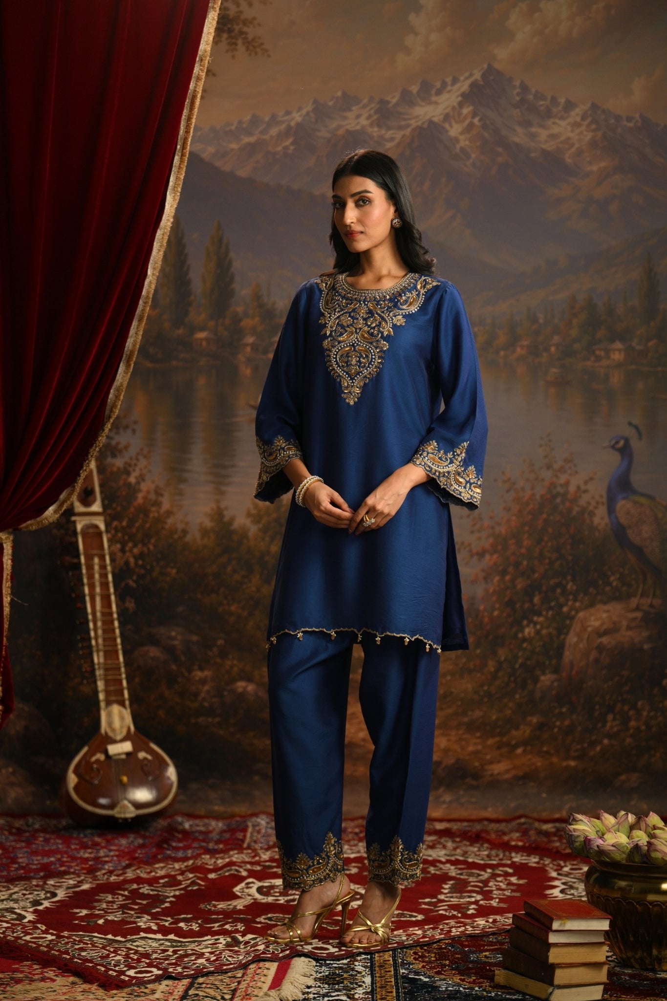 Blue Neelam Haar Embroidered Kurta Set Troob