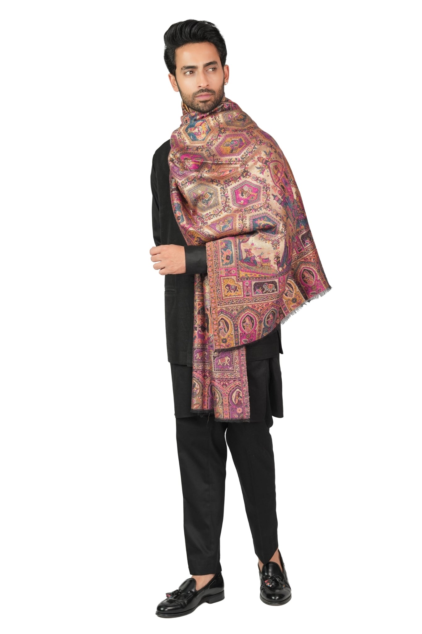 Taroob Resham Heritage Mughal Stole