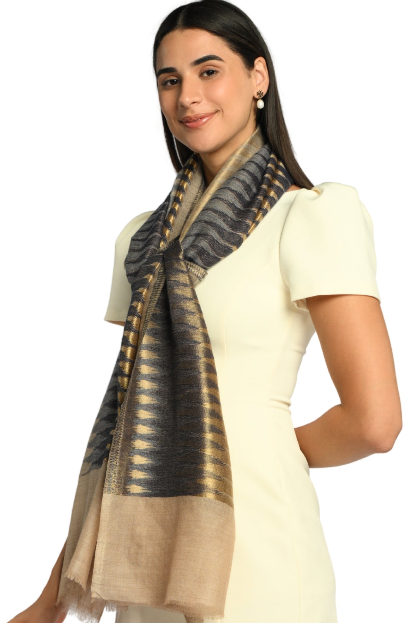 Taroob Resham Ikat Stole