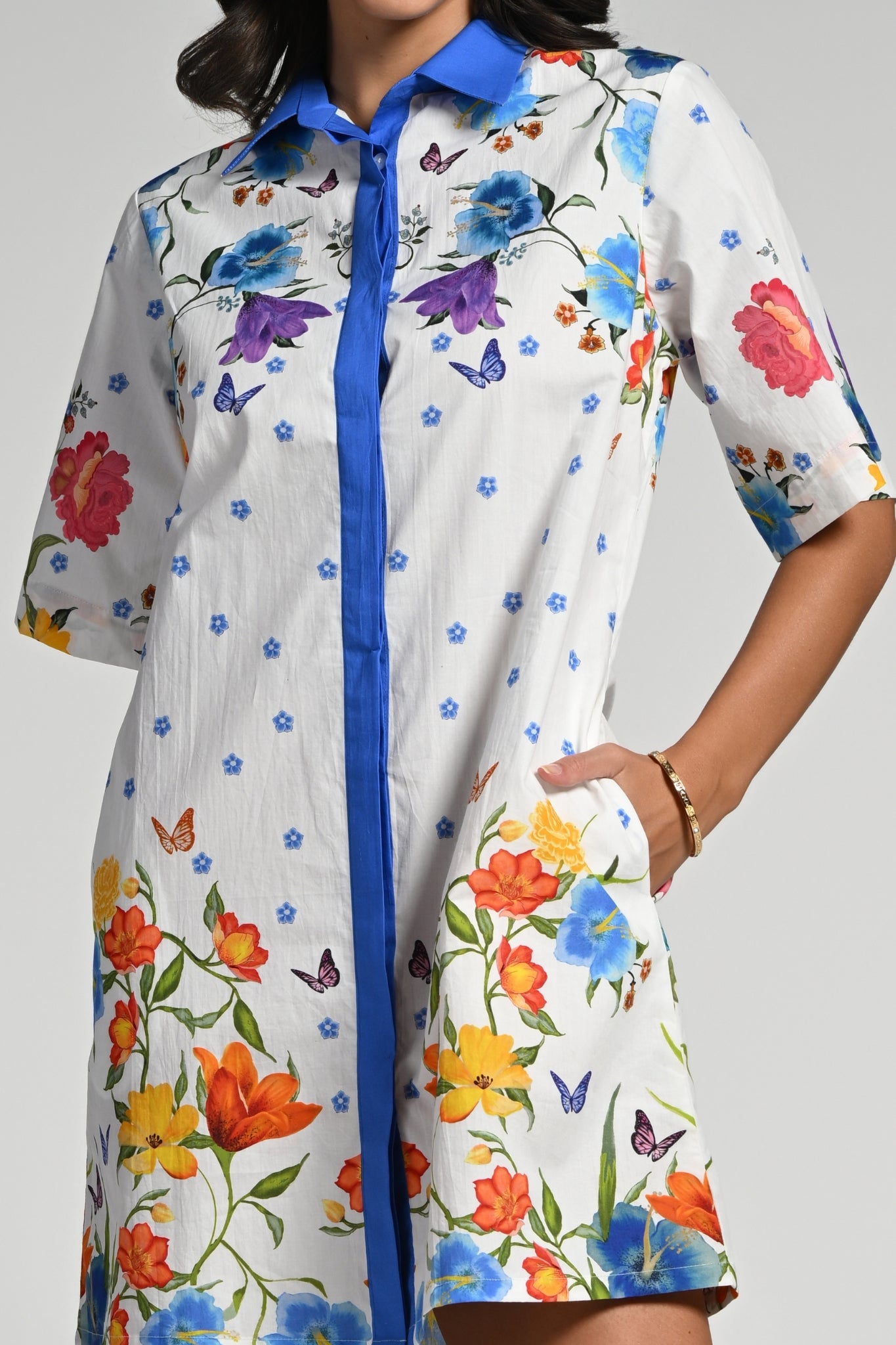 Taroob Papillion Garden Cotton Dress