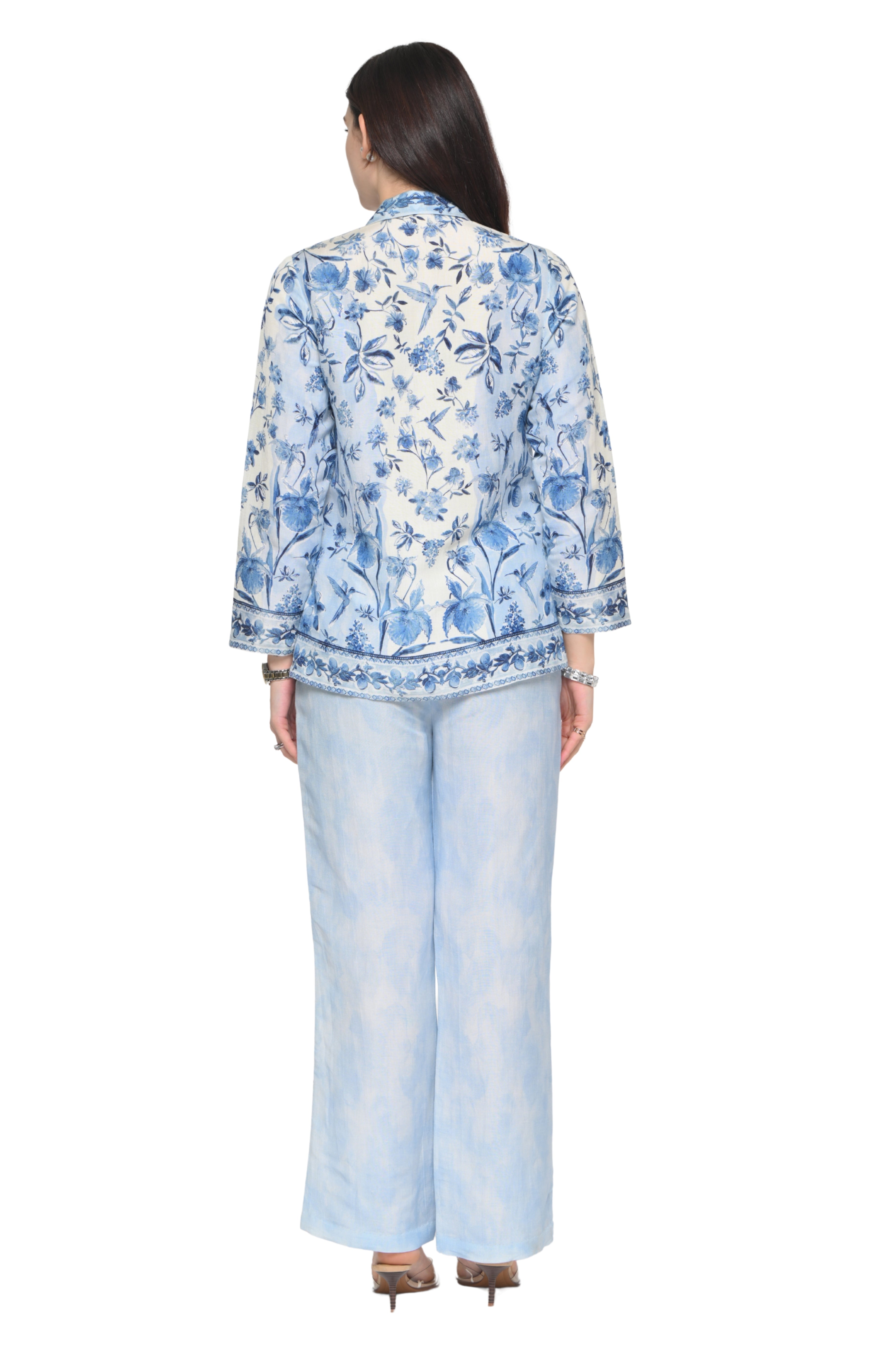 Taroob Mono-tone Garden Rhapsody Linen Co-ord Set