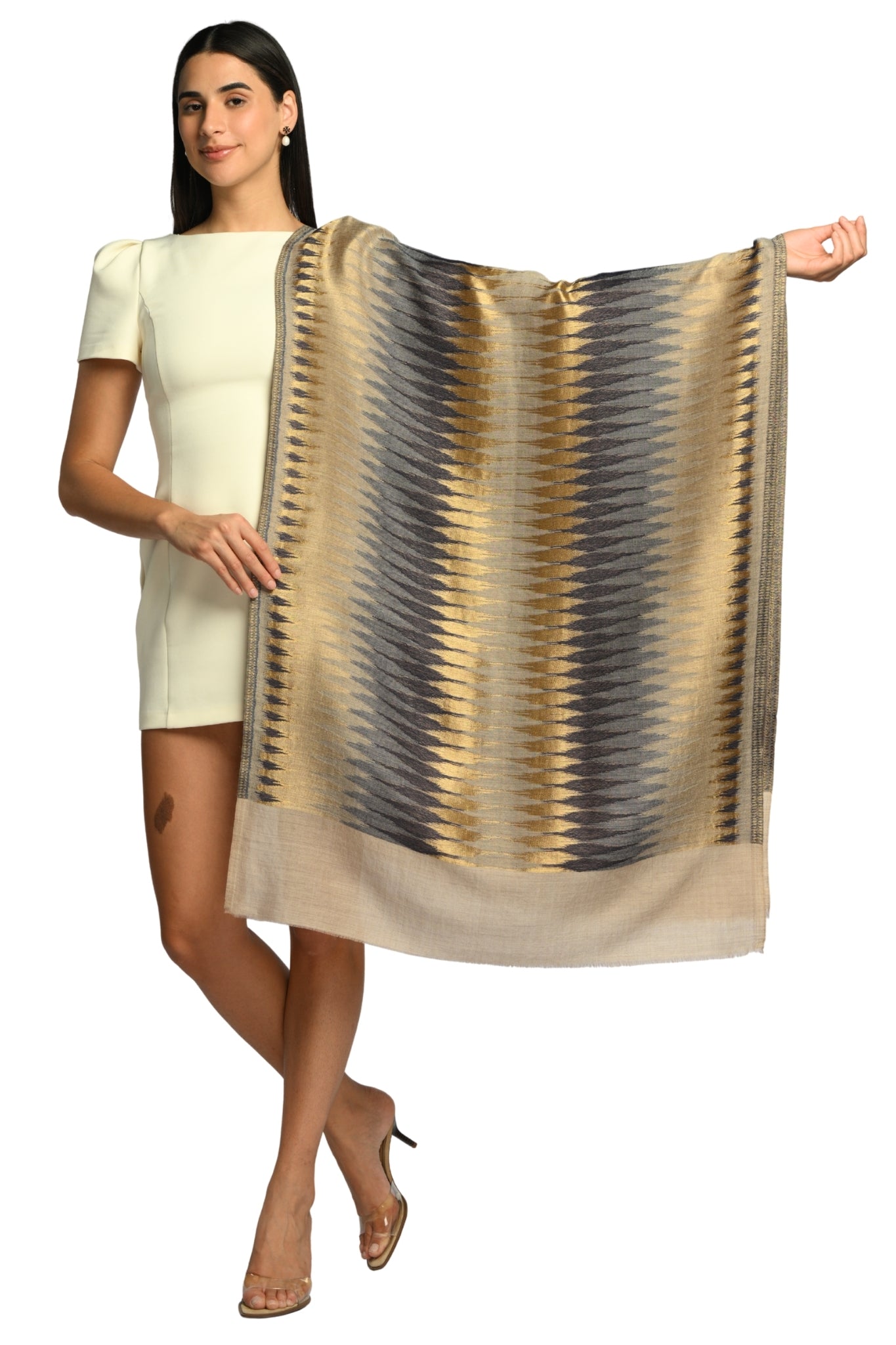 Taroob Resham Ikat Stole