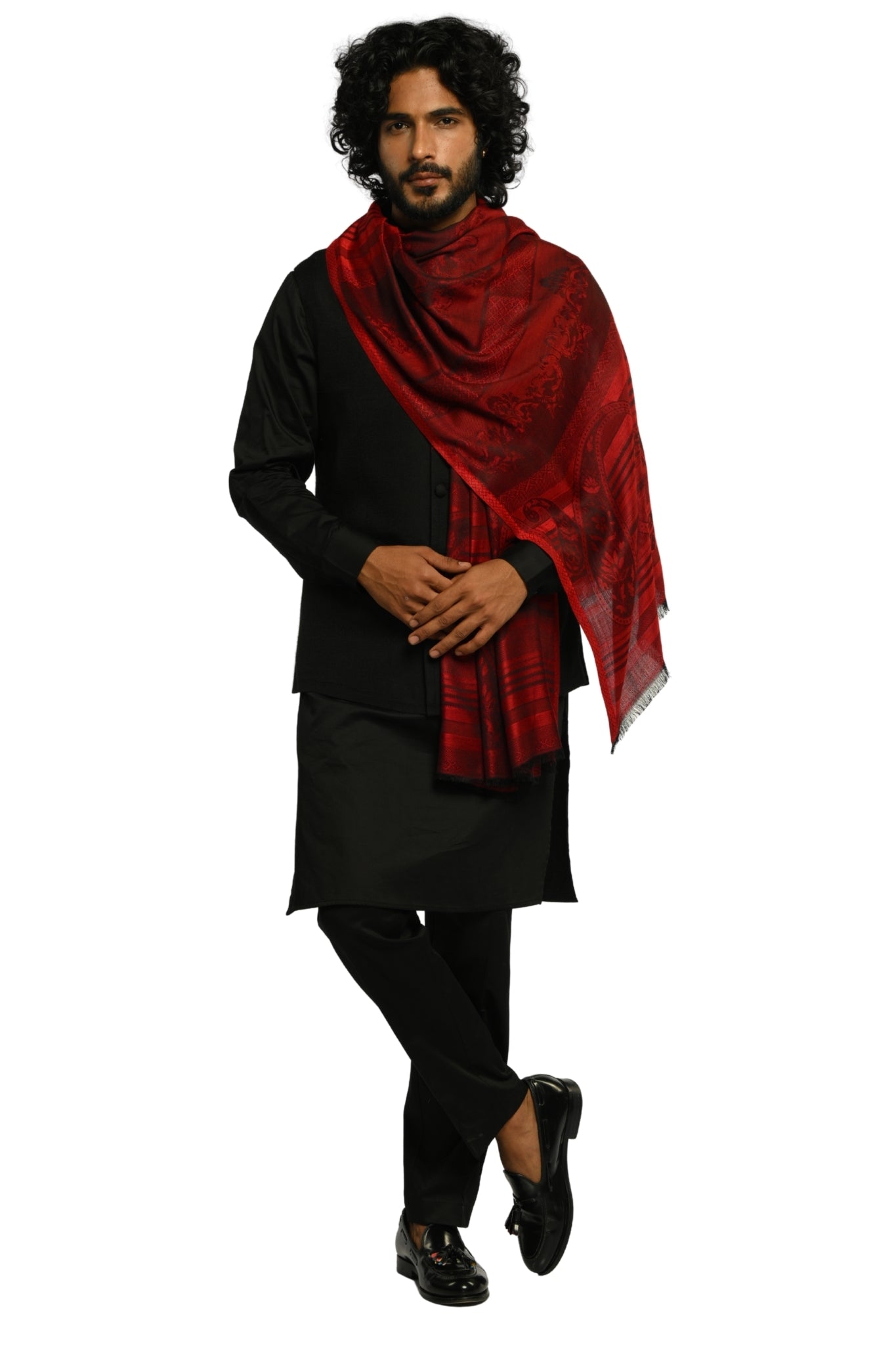 Taroob Signature Jamawar Silk Stole
