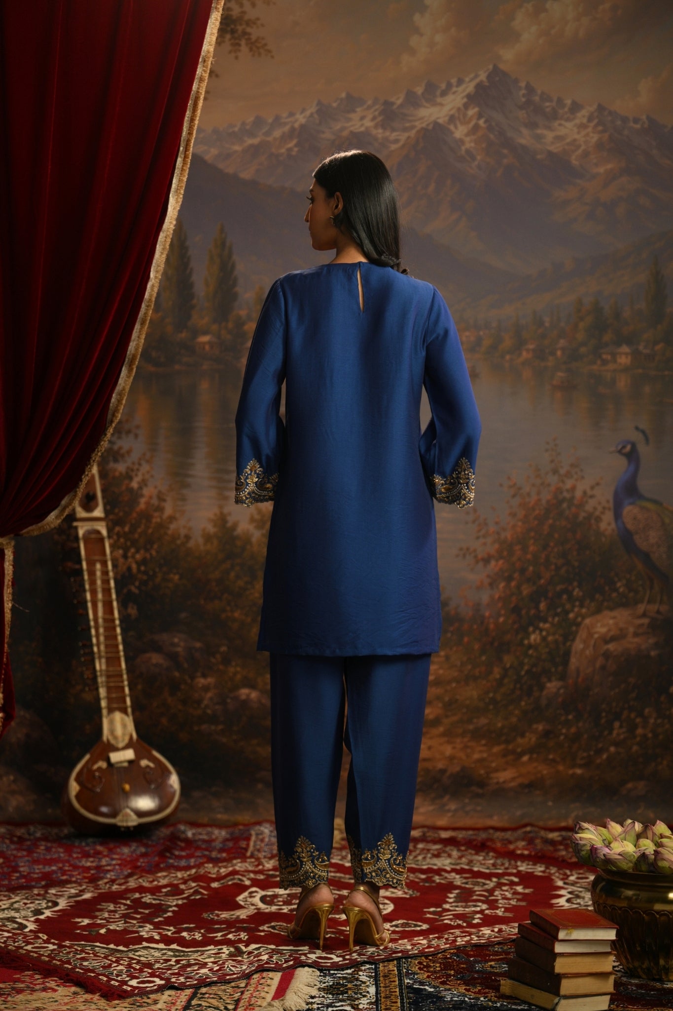 Blue Neelam Haar Embroidered Kurta Set Troob